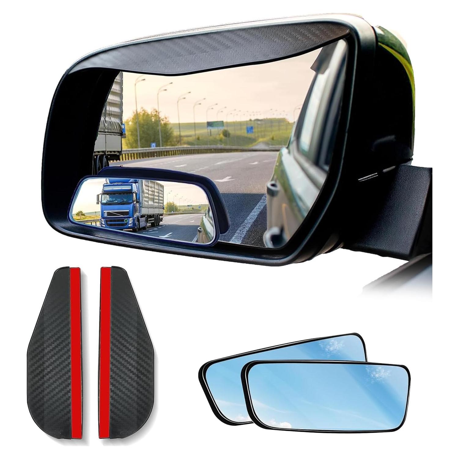 Espejo de Punto Ciego EcoNour con Protector de Lluvia - Paquete de 2