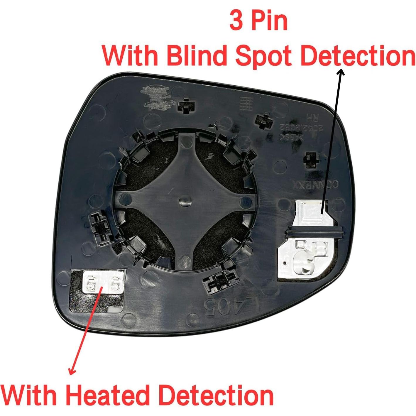 Espejo Lateral Derecho Calentado Jkzvicis con Punto Ciego