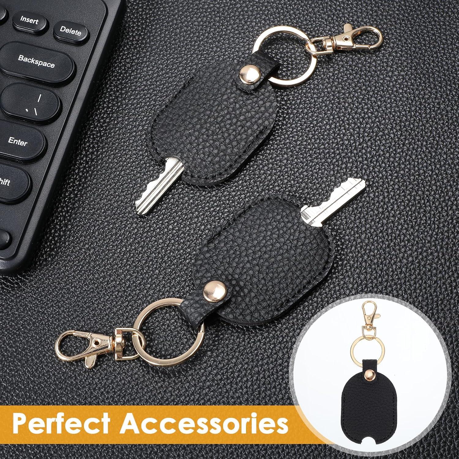 Funda de Llave de Cuero Negro 2 Pcs - Protector para Llaves de Coche