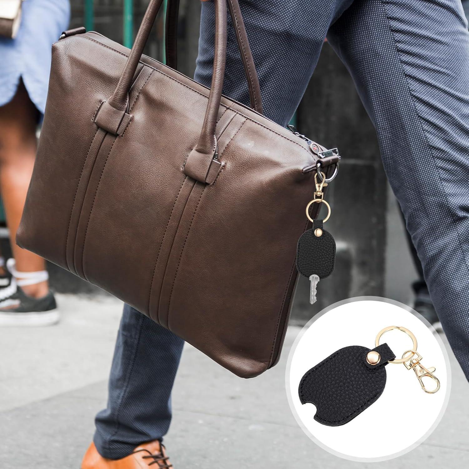 Funda de Llave de Cuero Negro 2 Pcs - Protector para Llaves de Coche