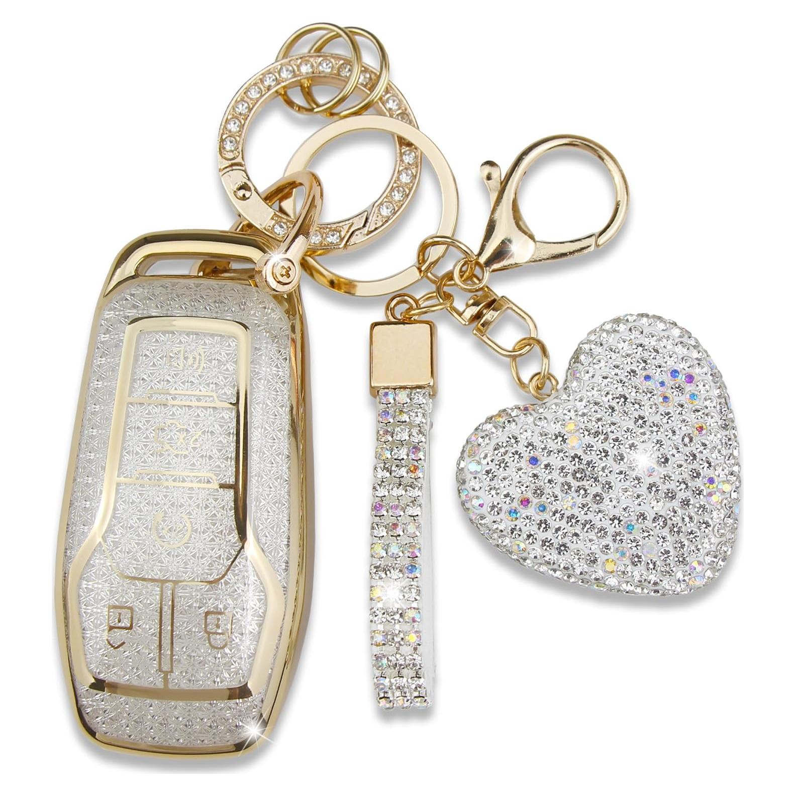 Cubierta de llavero Simocky para Ford 5 botones - Blanco