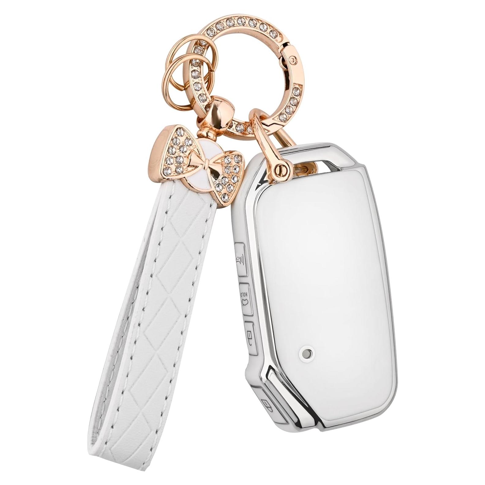 Cubierta de Llavero Kia TECARATE Blanco 5 Botones TPU