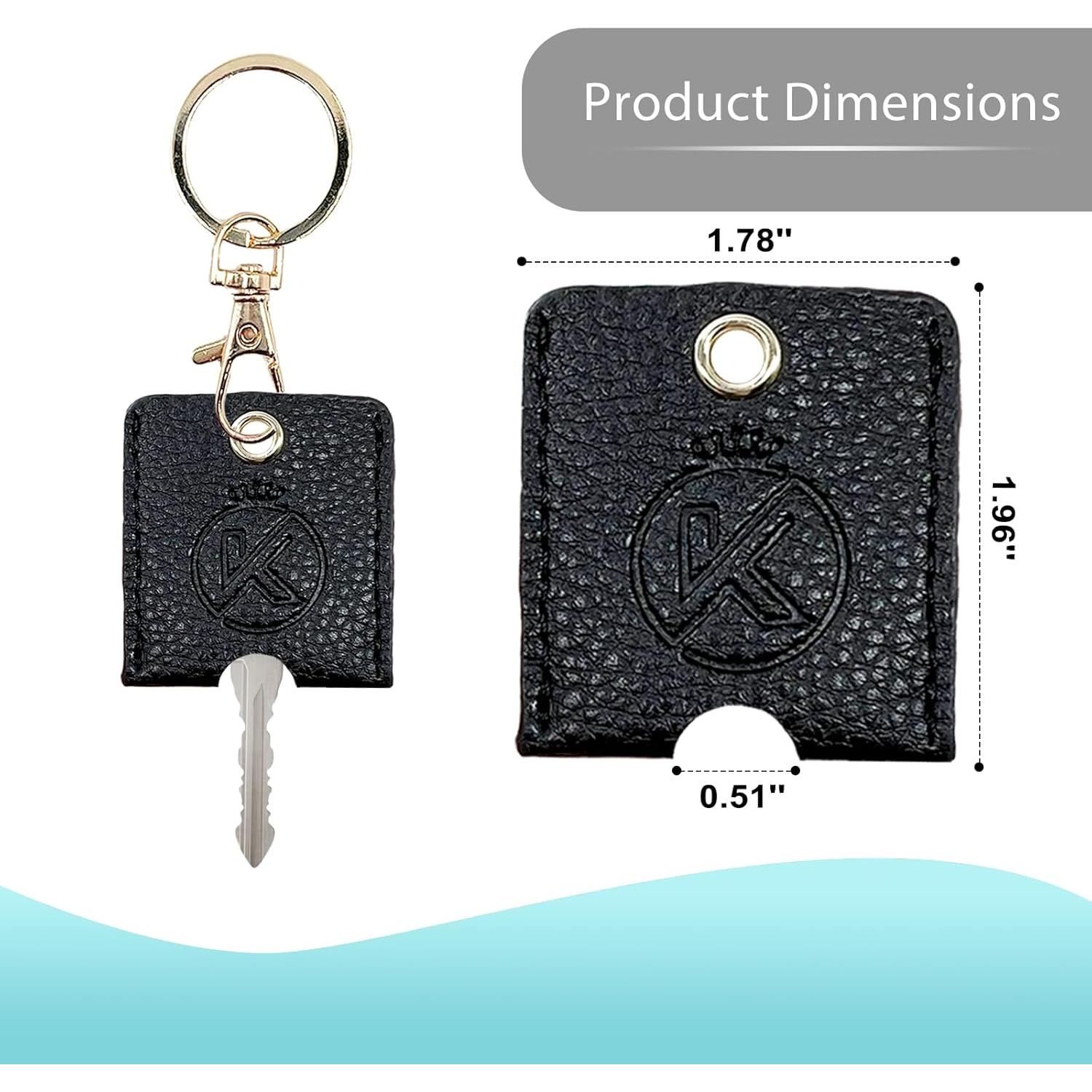 Funda de Llave de Cuero Suave KRSURERICHER 3 Piezas Negro