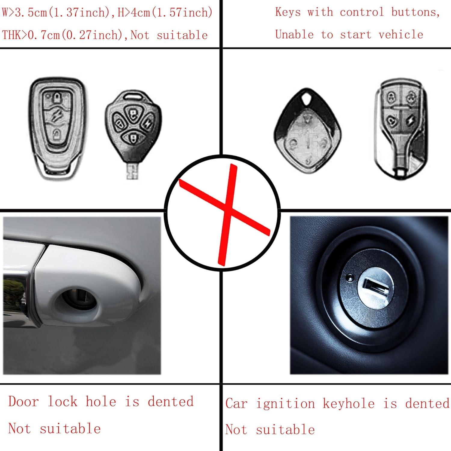 Funda de Llave de Cuero MEEBOY Vintage Negra 5x7cm