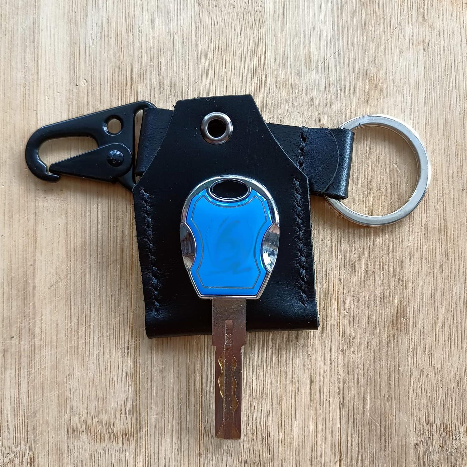 Funda de Llave de Cuero MEEBOY Vintage Negra 5x7cm