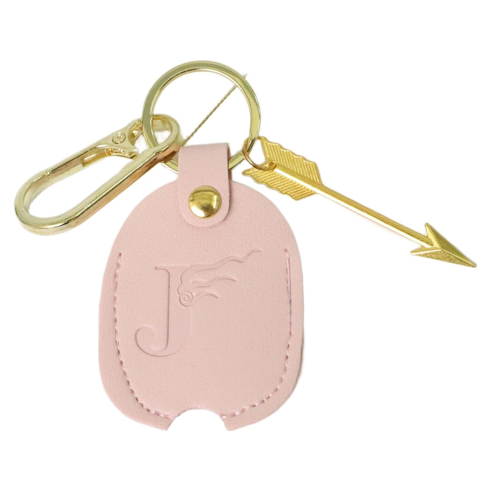 Funda de Llave de Coche Universal de Cuero Rosa Dorado