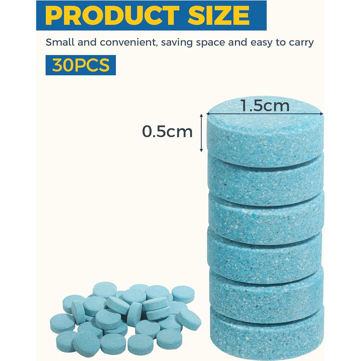 30 Tabletas de Lavado de Parabrisas UBOG, Ecológicas y Compactas