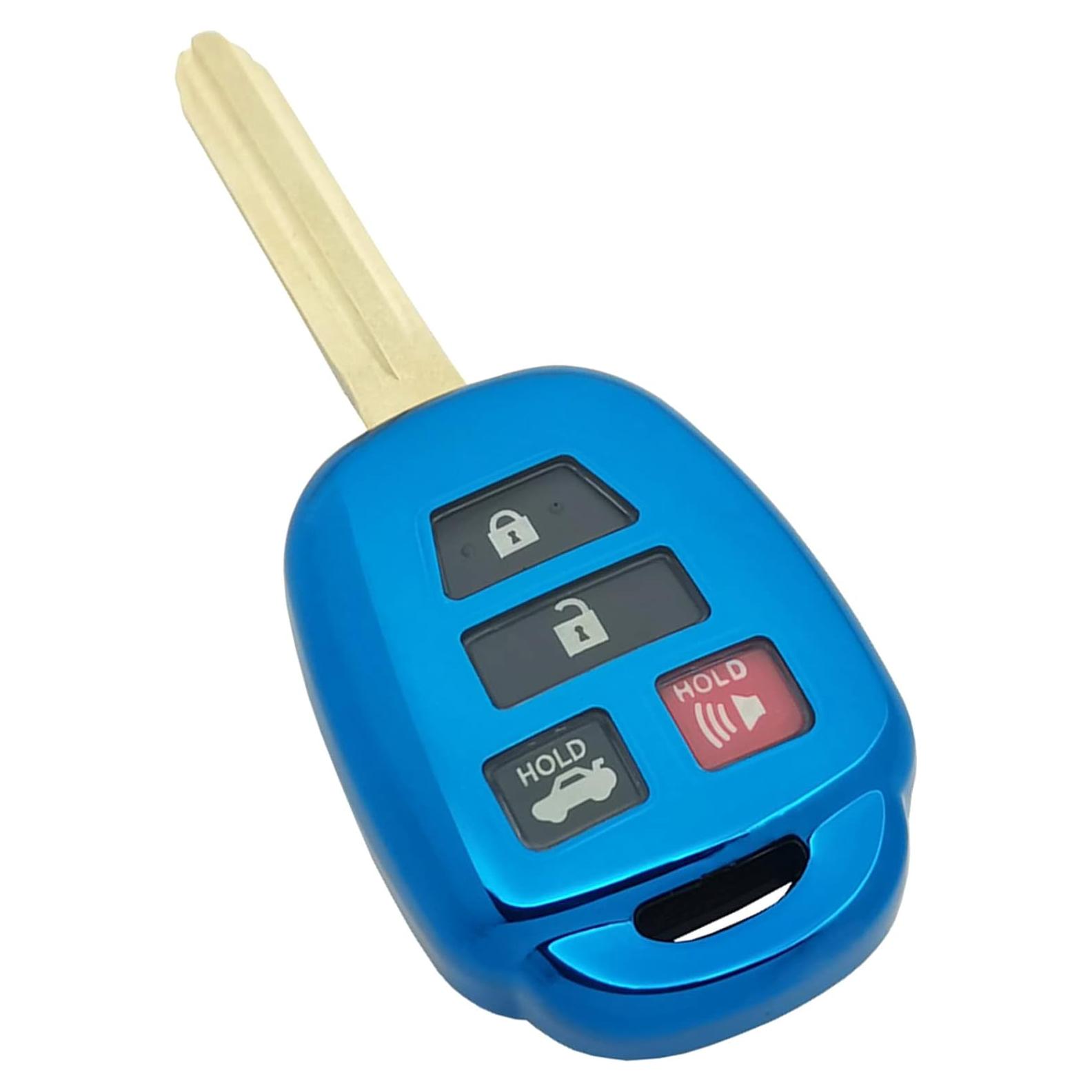 Funda de Llave TPU Muxkenper para Toyota 4 Botones Azul