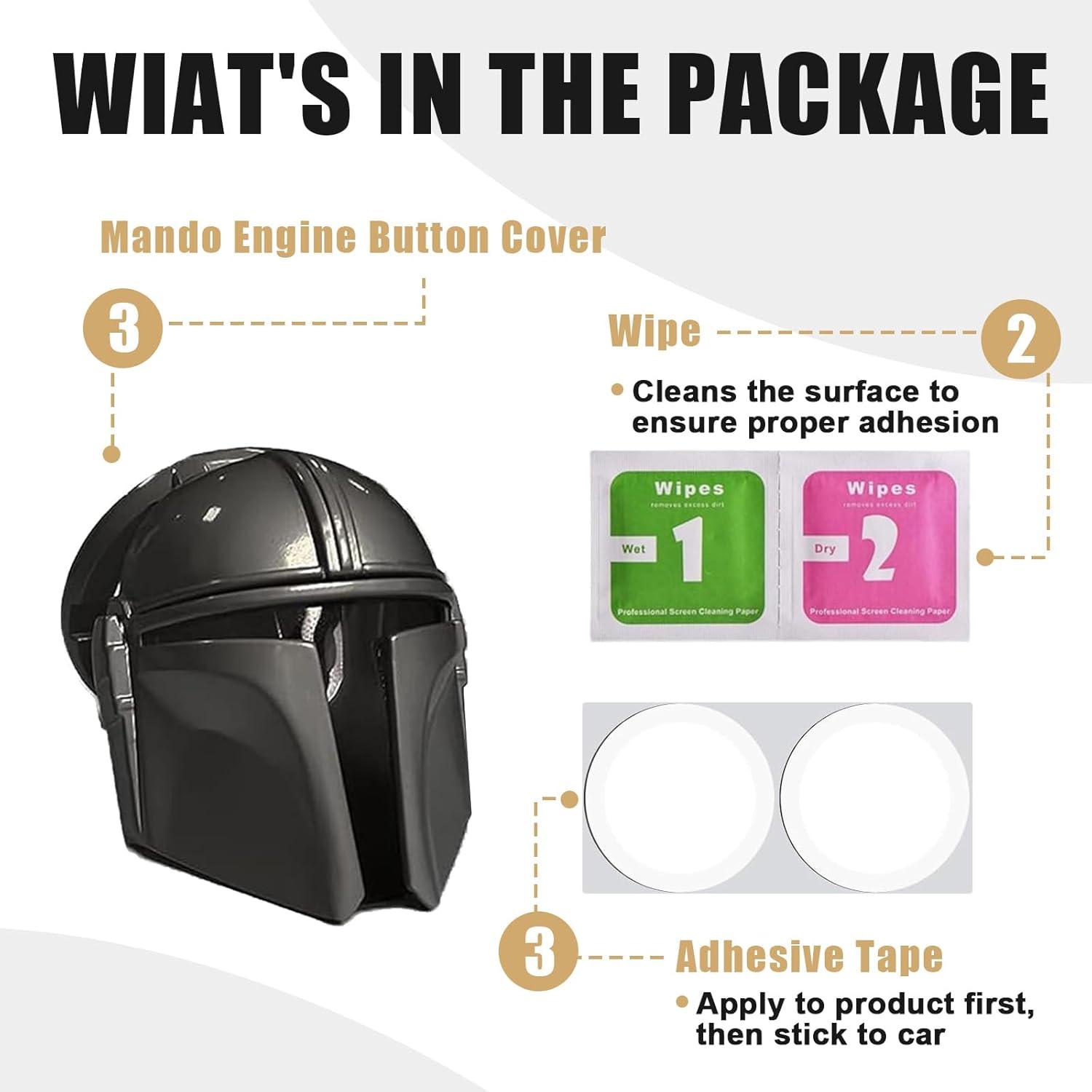 Cubierta de Botón de Inicio BestEvMod 3D para Coche Negro