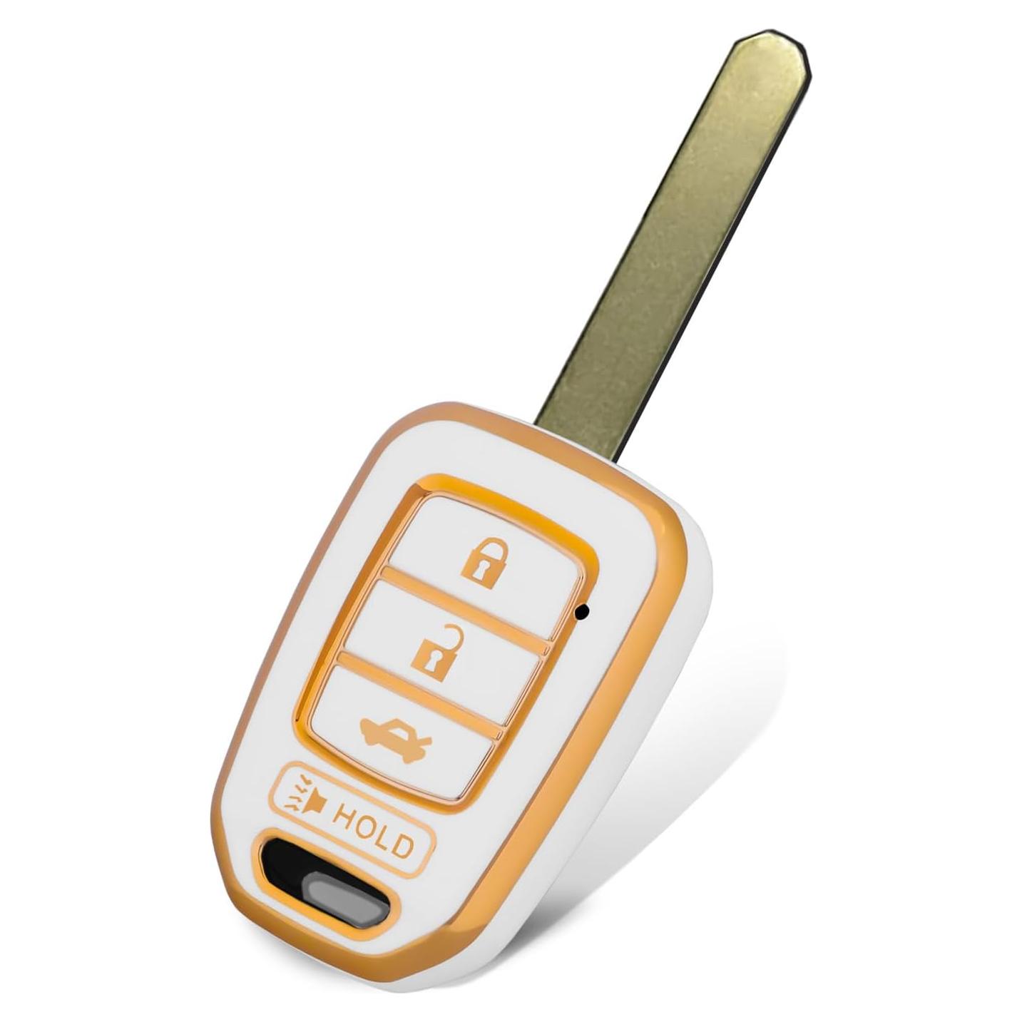 Funda de Llave TPU Blanca WORCAS para Honda Accord Civic CR-V