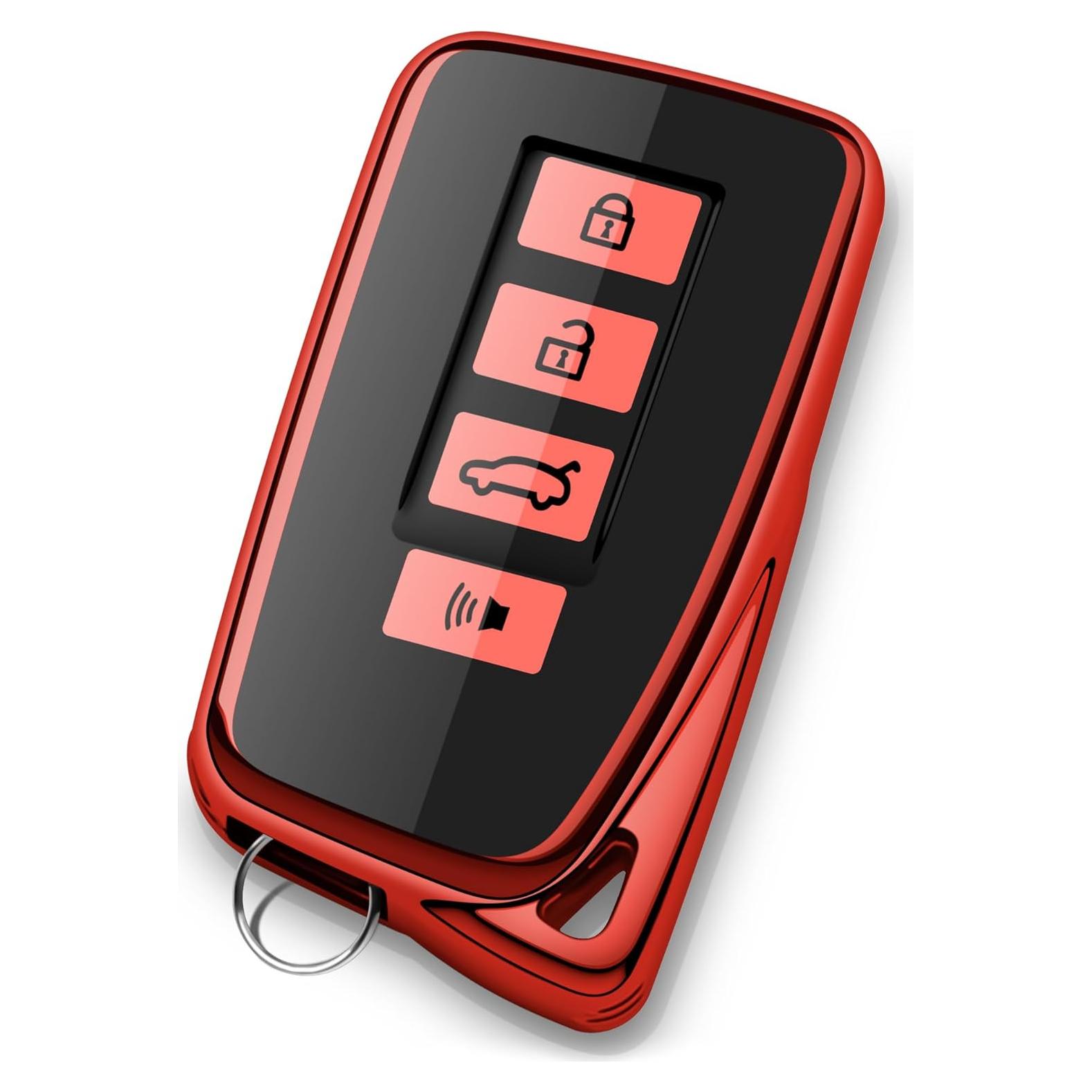 Funda de Llave de Coche Tengare Rojo para Lexus 2019-2022