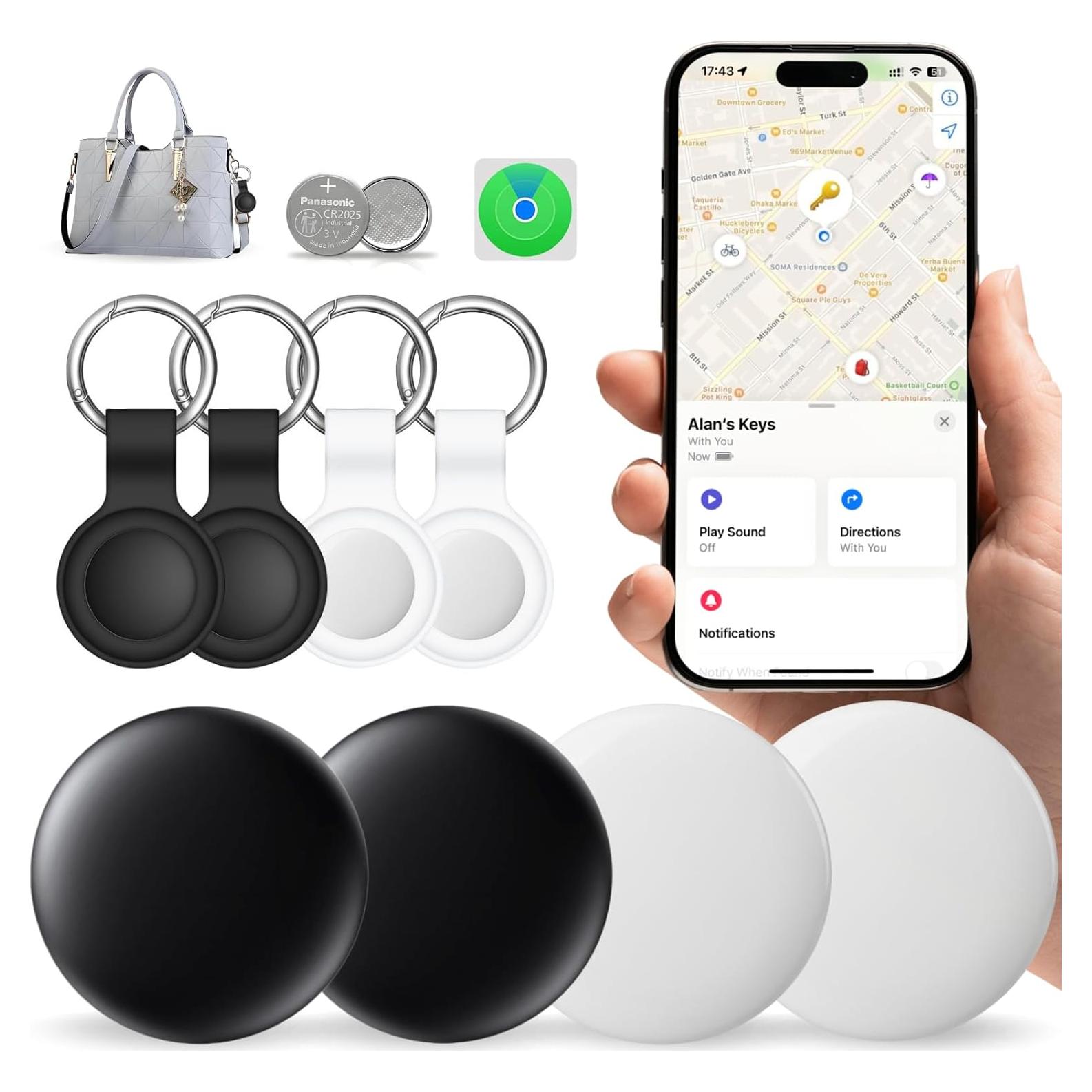 Rastreador Bluetooth Pepisk 4 Pack - Compatible con Find My iOS