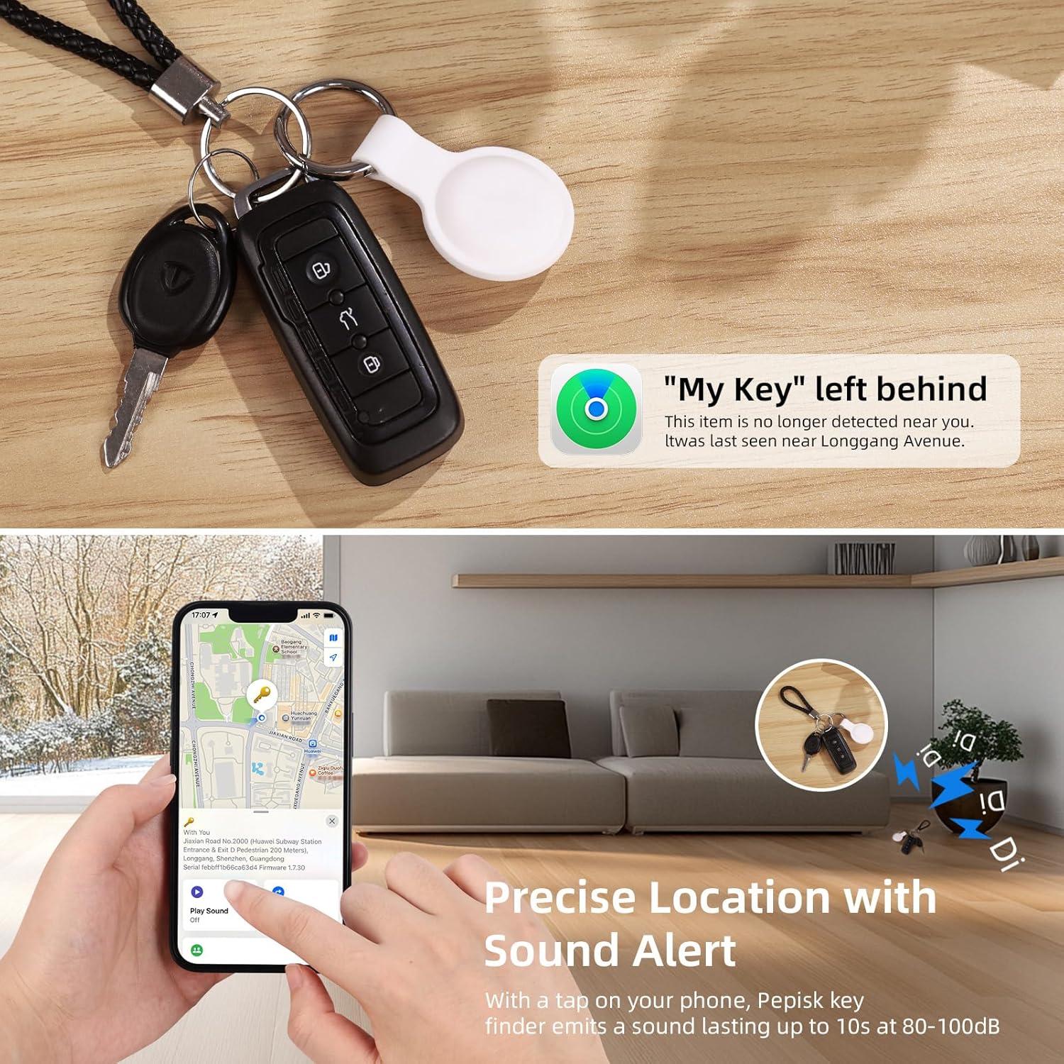 Rastreador Bluetooth Pepisk 4 Pack - Compatible con Find My iOS
