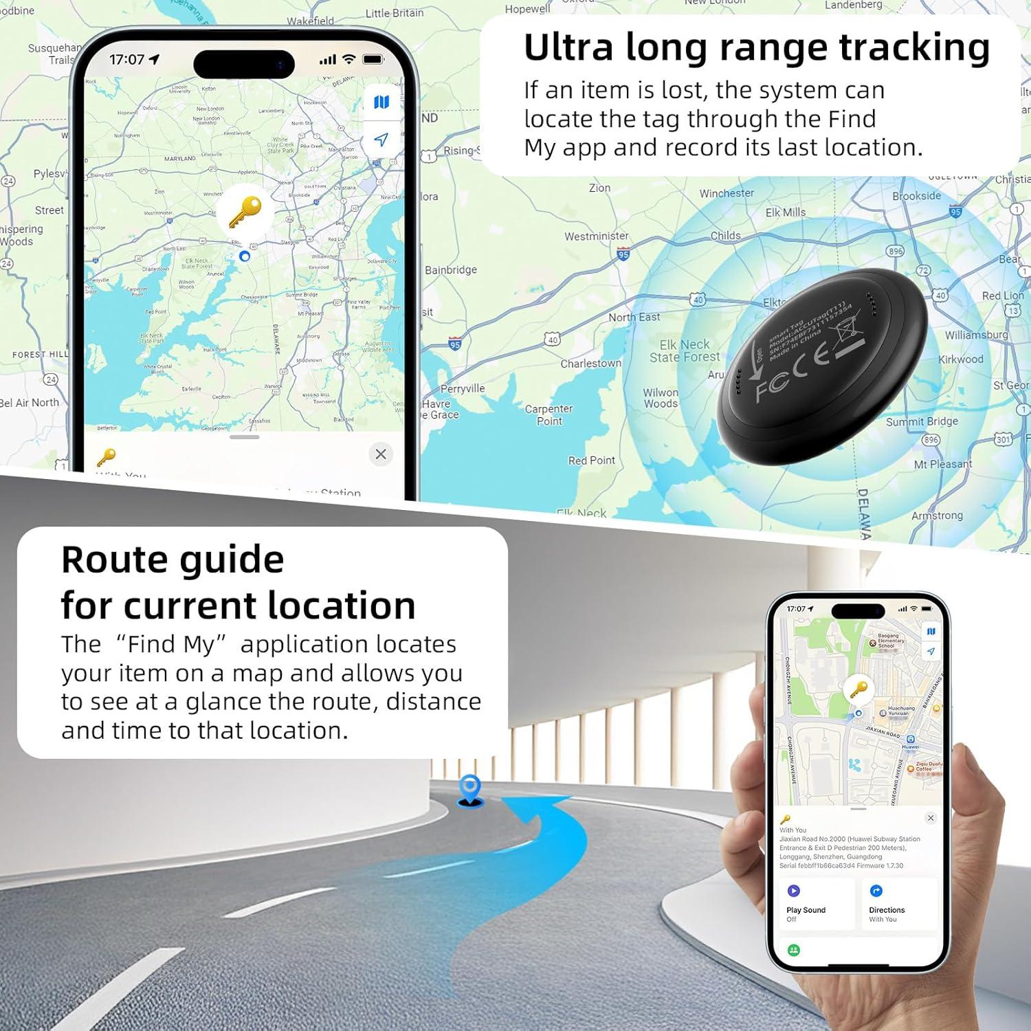 Rastreador Bluetooth Pepisk 4 Pack - Compatible con Find My iOS