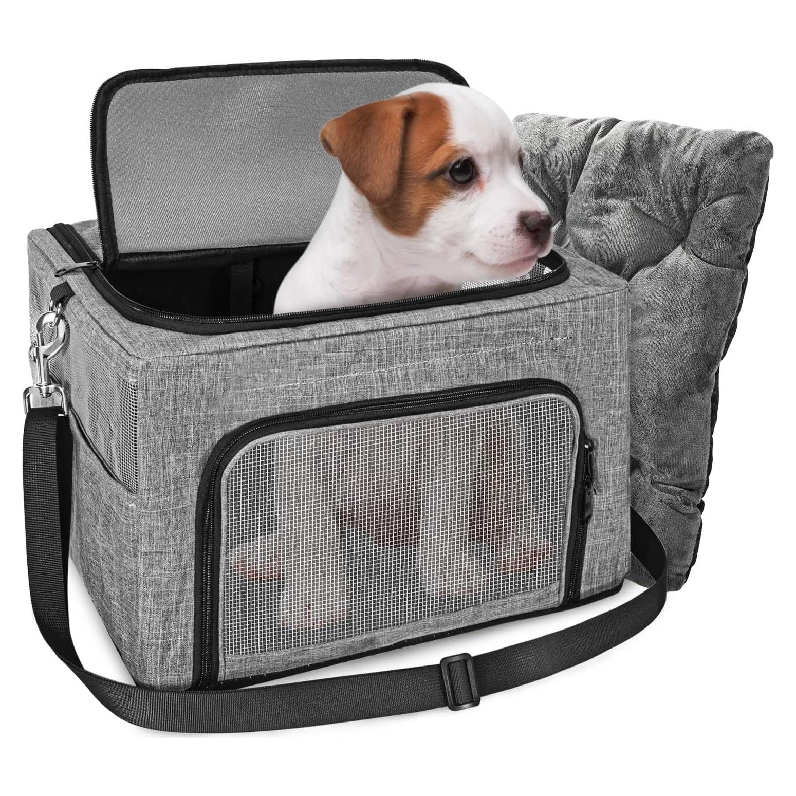 Asiento de Coche para Perros SlowTon con Almohadilla Acolchada