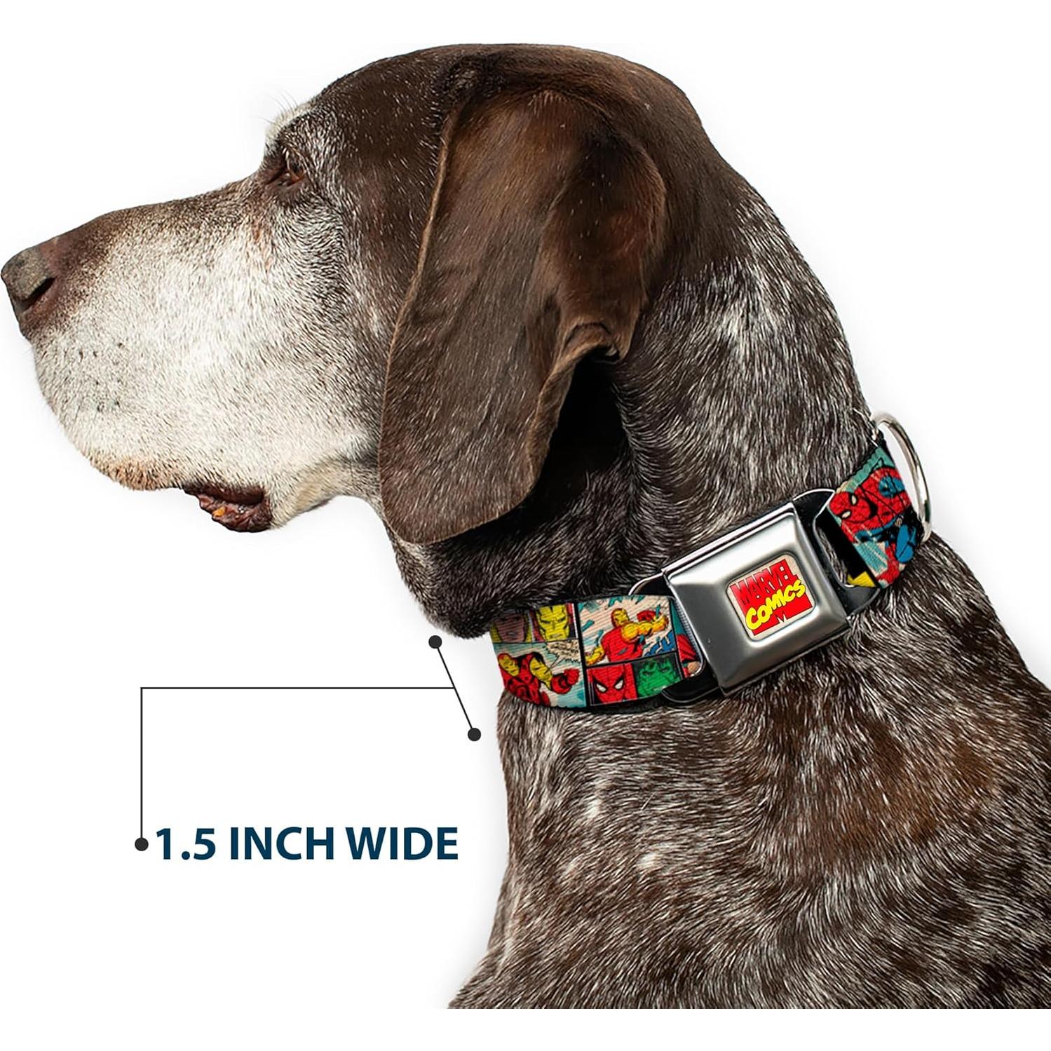 Collar para Perro Buckle-Down Marvel Retro 2.54 cm Ajustable