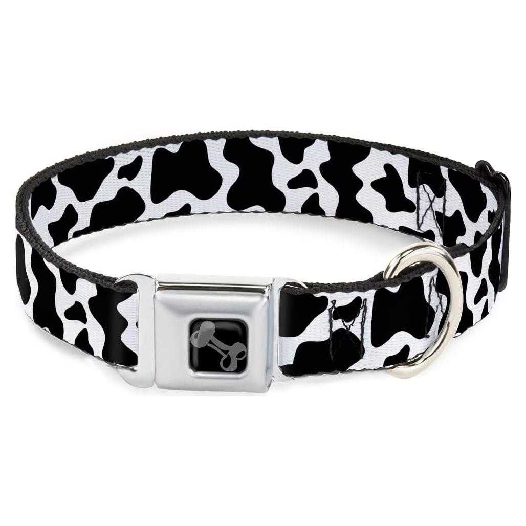 Collar para Perros Buckle-Down, Patrón Vaca, 27.94-41.91 cm