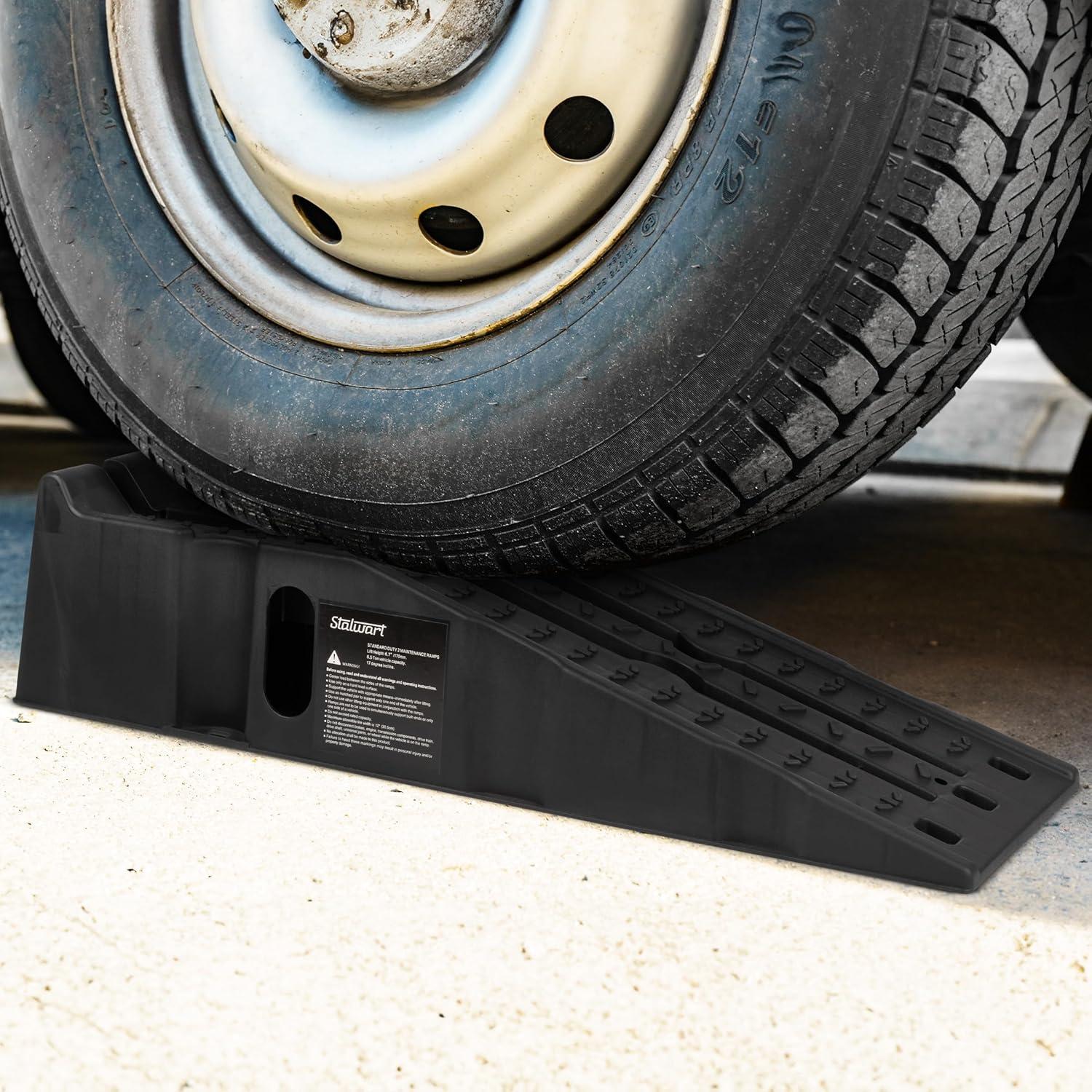 Rampas para Autos Stalwart 2-Pack - Elevación 17cm, 13,000lb