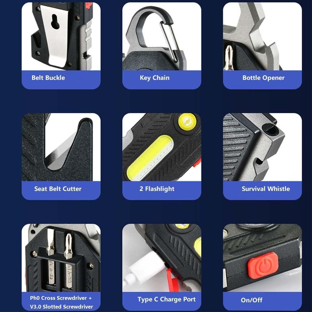 Linterna Multifuncional 7 en 1 WELESHEI Recargable LED 400lm