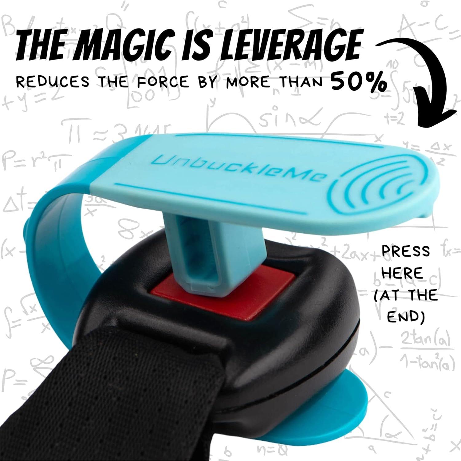 Herramienta UnbuckleMe para liberar hebilla de asiento de auto - Azul Aqua