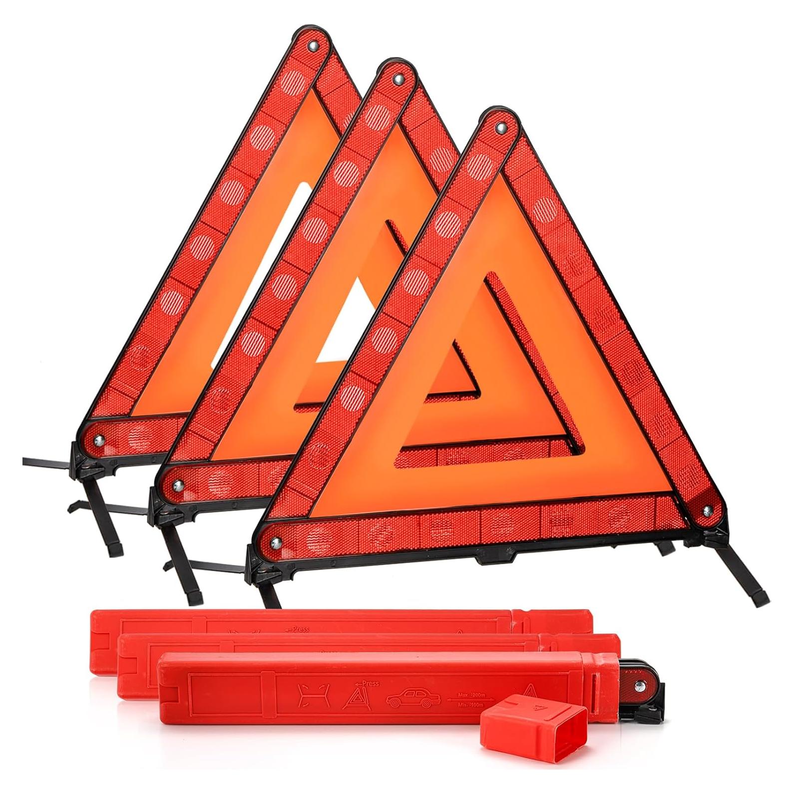 Kit de Seguridad Fasmov 3 Triángulos de Advertencia Reflectores