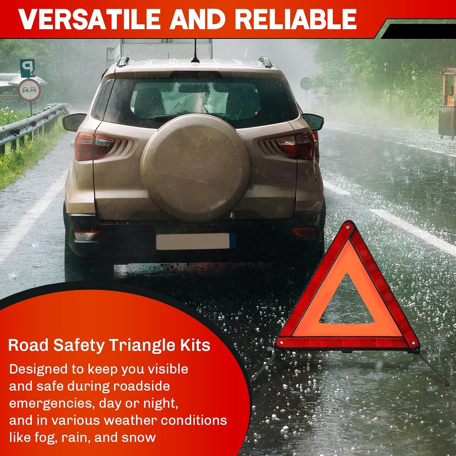 Kits de Triángulos de Advertencia Weyleity - 3 Piezas Reflectores