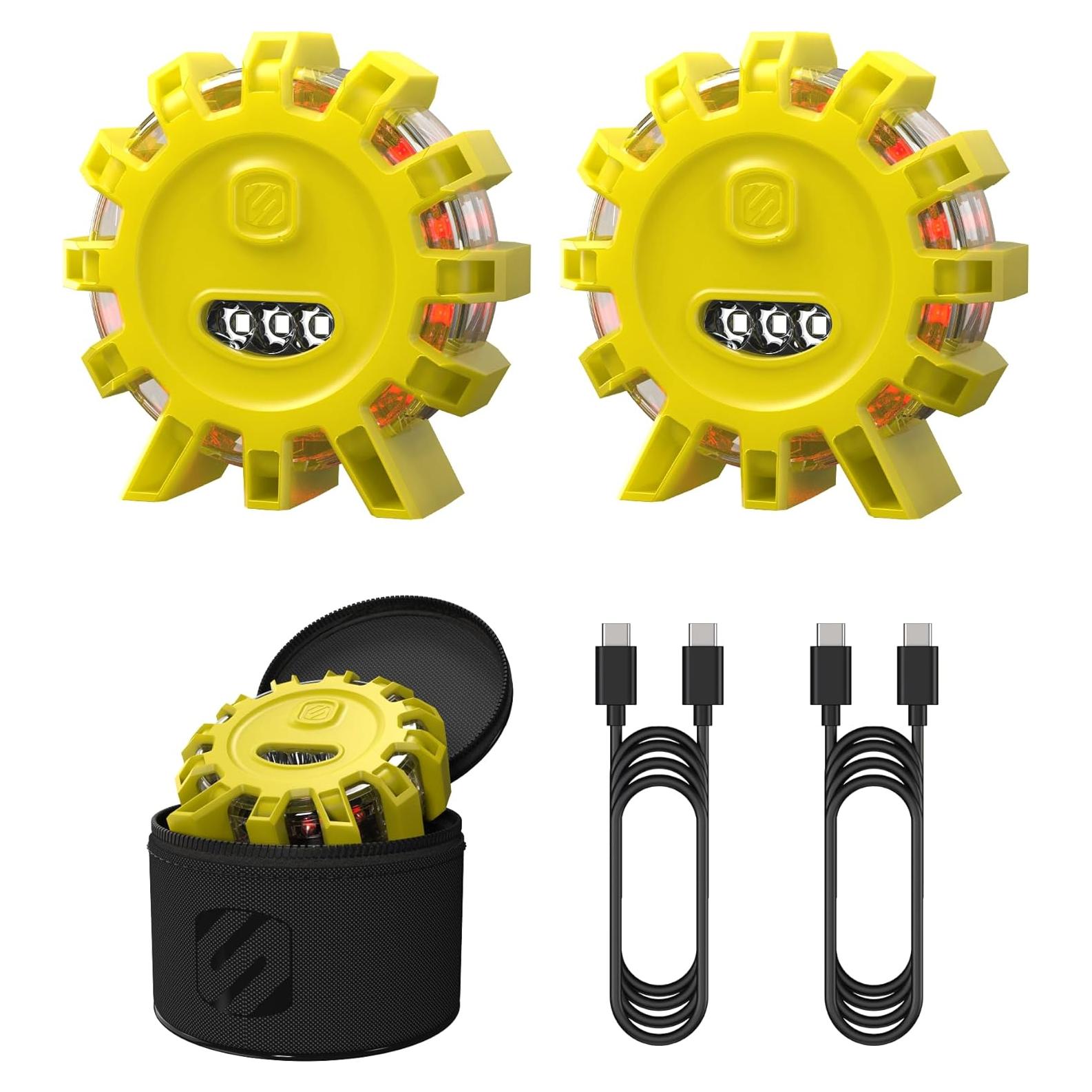 Bengalas LED de Emergencia Scosche ScoFlare - 2 Piezas, Recargables