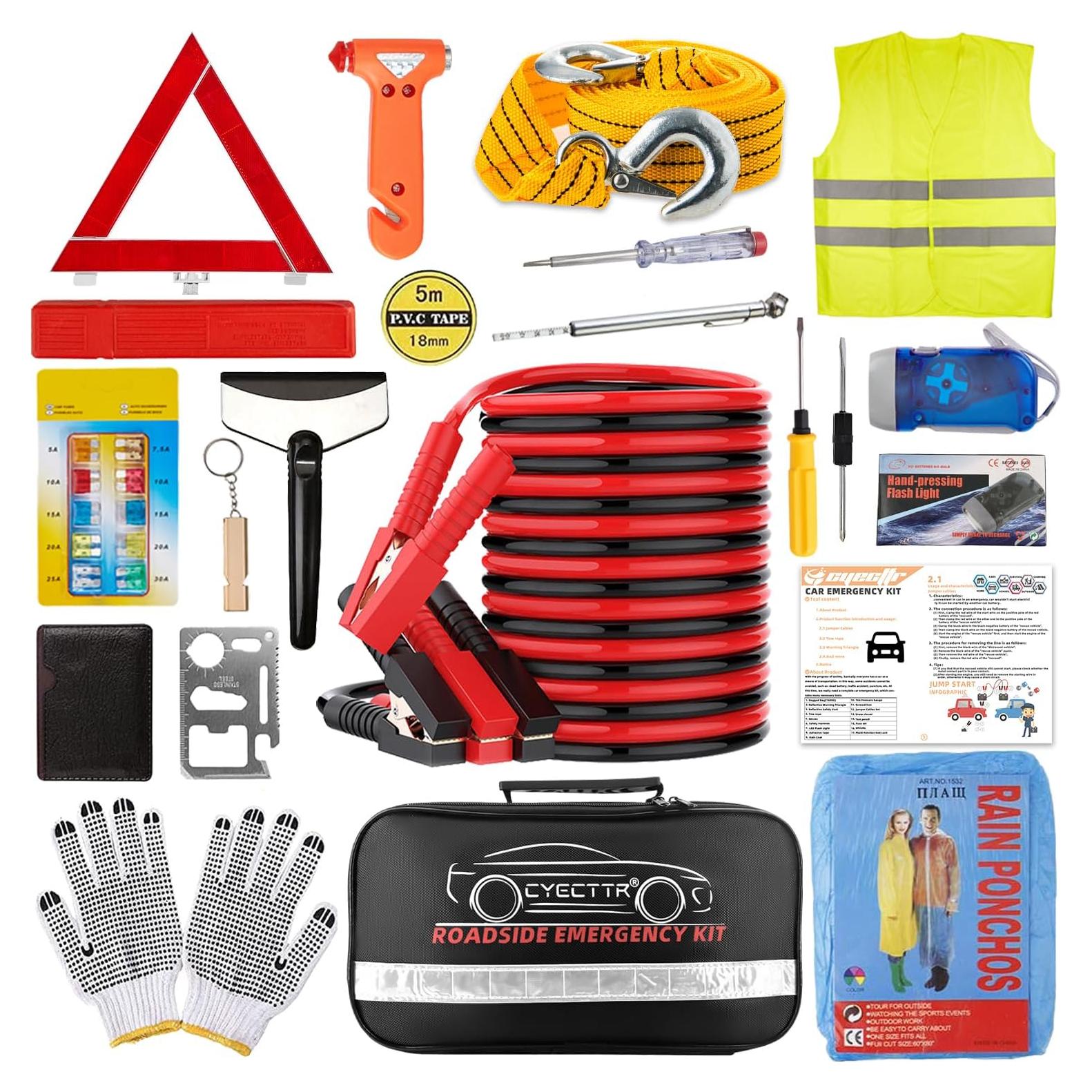 Kit de Emergencia en Carretera CYECTTR - 12V, 1.70kg, Completo