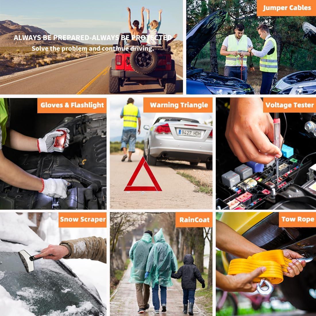 Kit de Emergencia en Carretera CYECTTR - 12V, 1.70kg, Completo