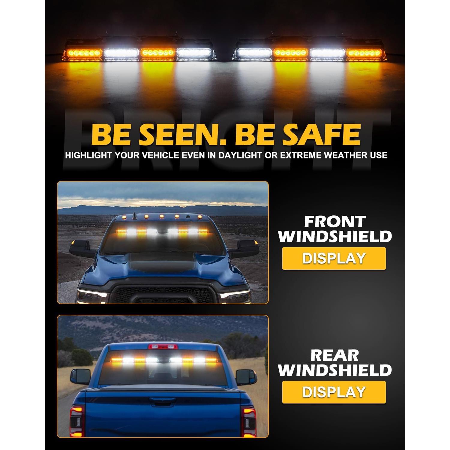 Luces Estroboscópicas de Emergencia HLauto 604N 48 LED 42.7 cm