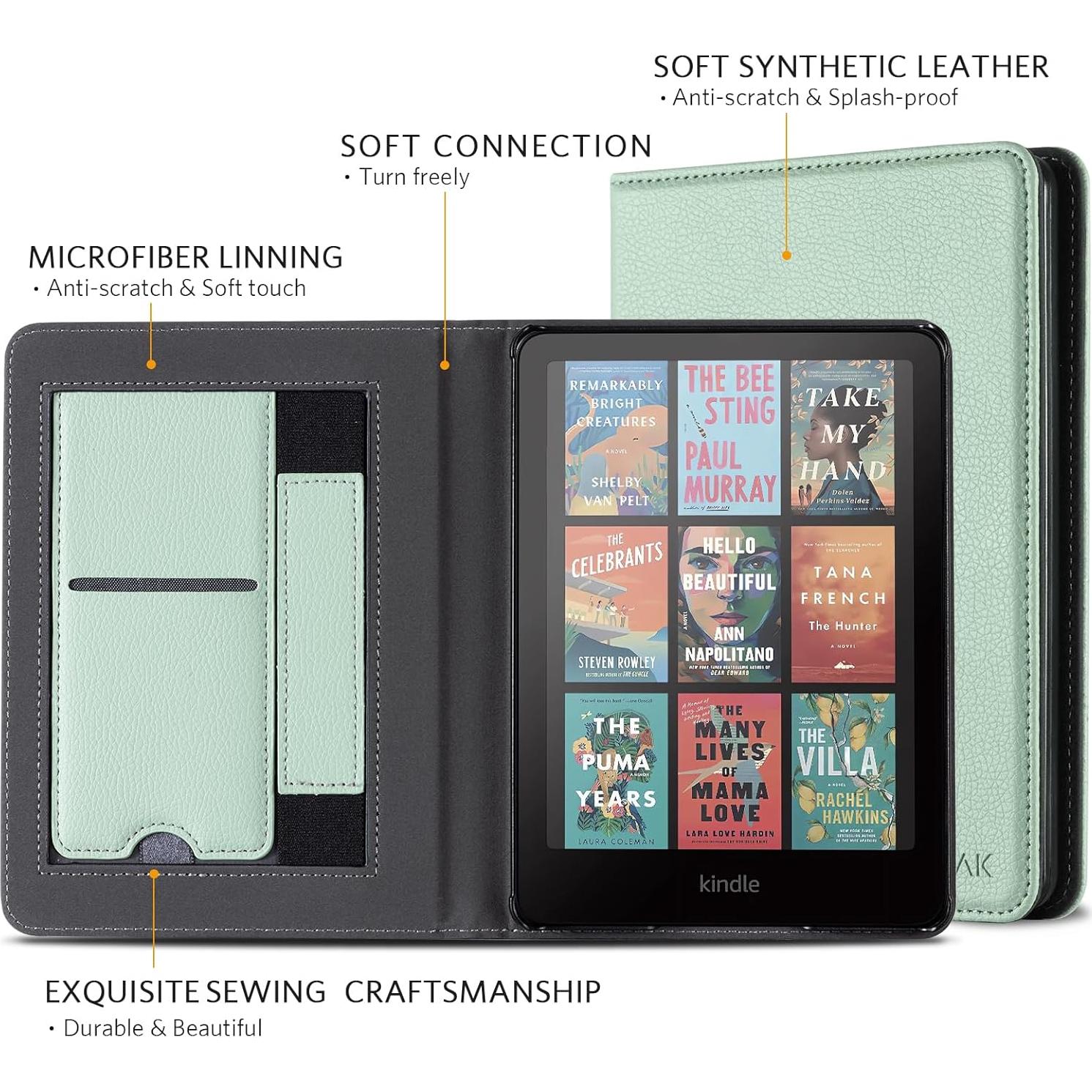 Funda CoBak para Kindle Paperwhite 2024 - Verde Salvia