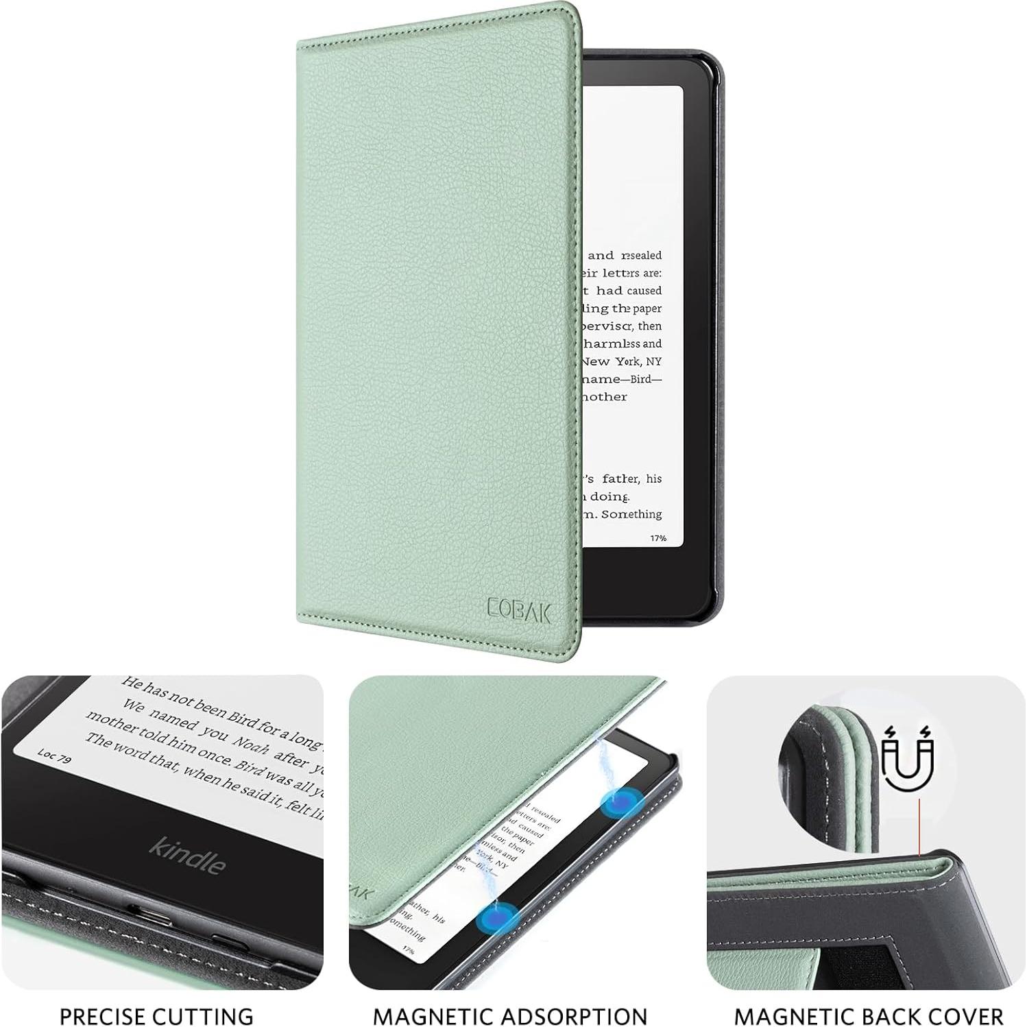 Funda CoBak para Kindle Paperwhite 2024 - Verde Salvia