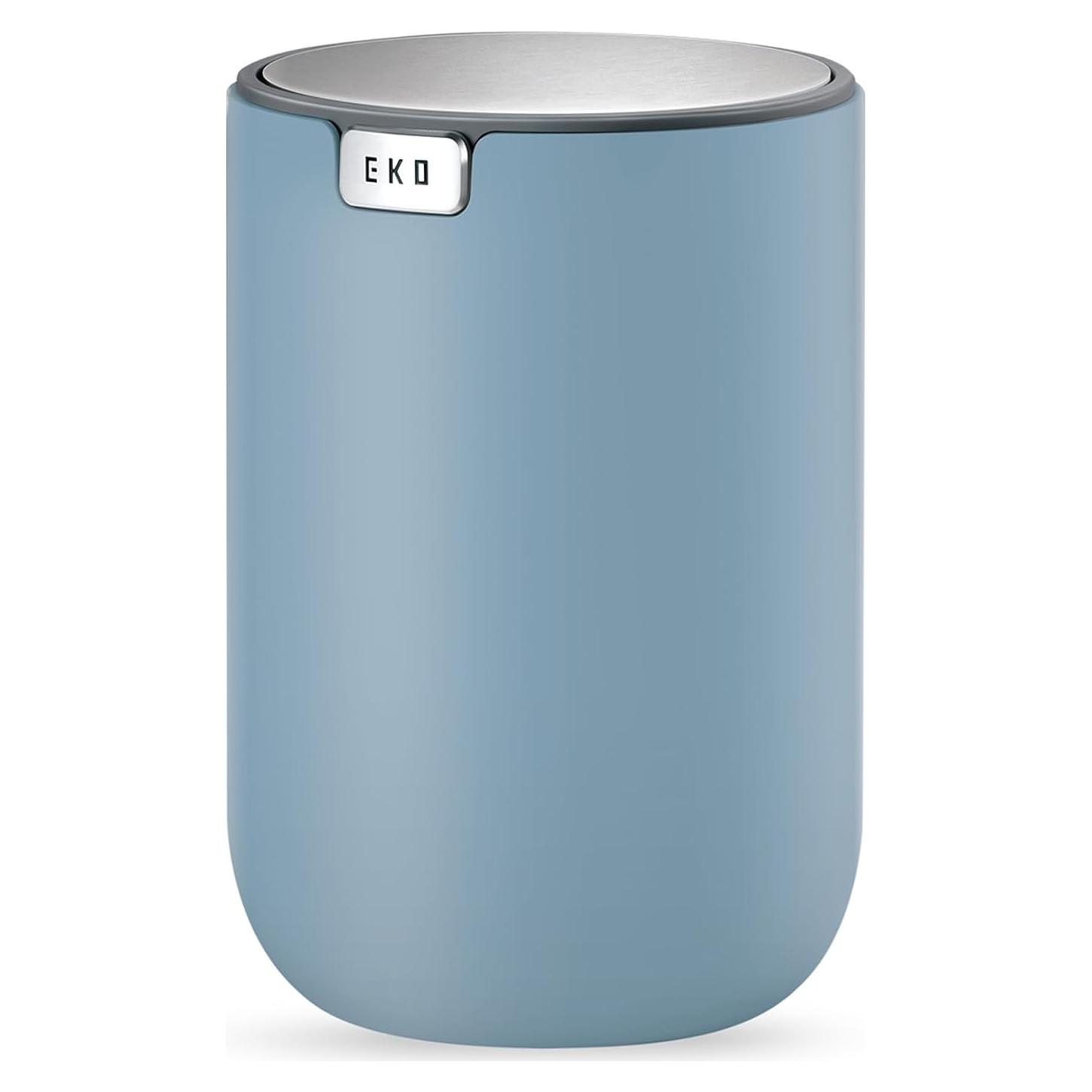 Basurero de Escritorio EKO Mini 12x12 cm Azul Tapa Basculante