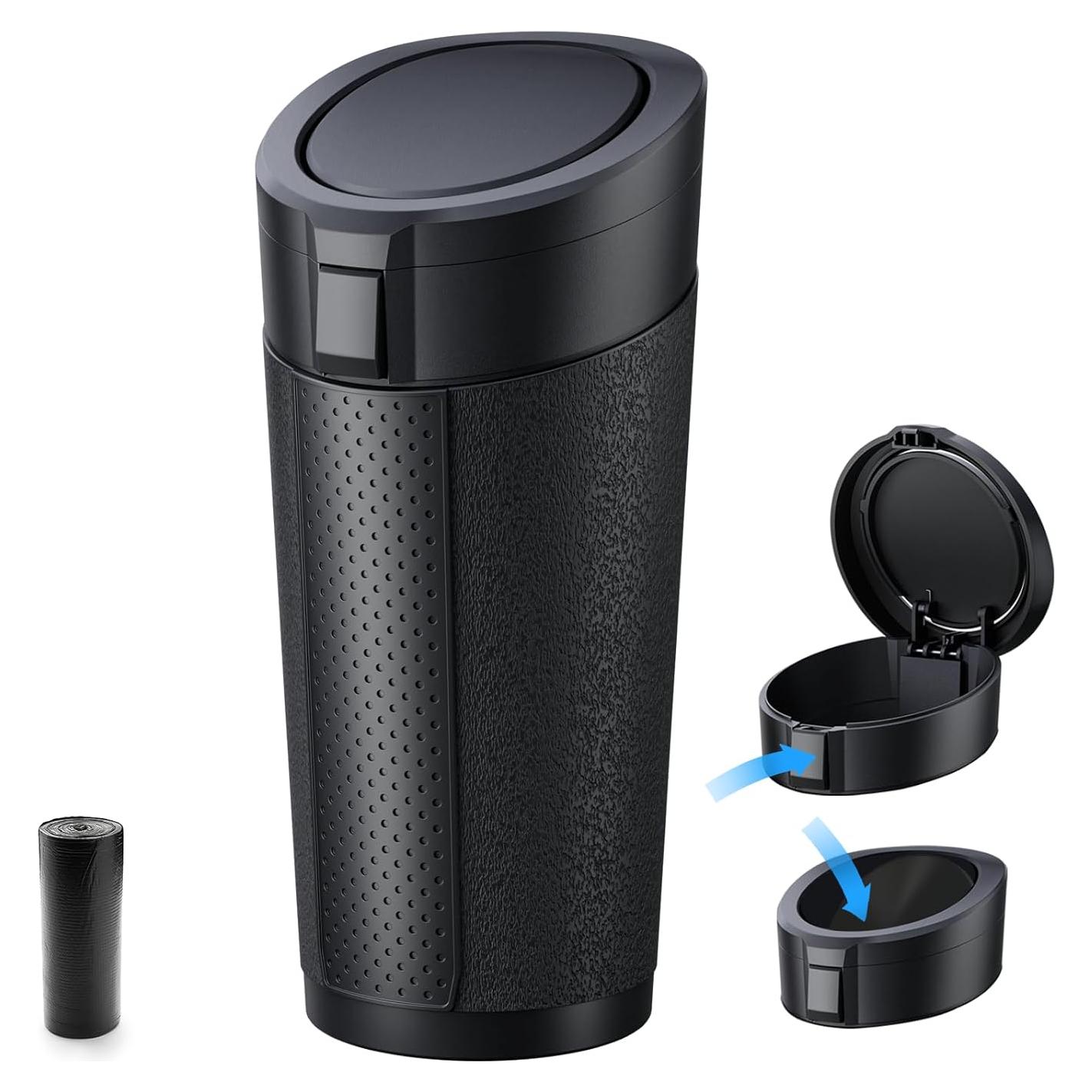 Basurero para coche AotoKinMirro mini 8.89x8.64 cm negro