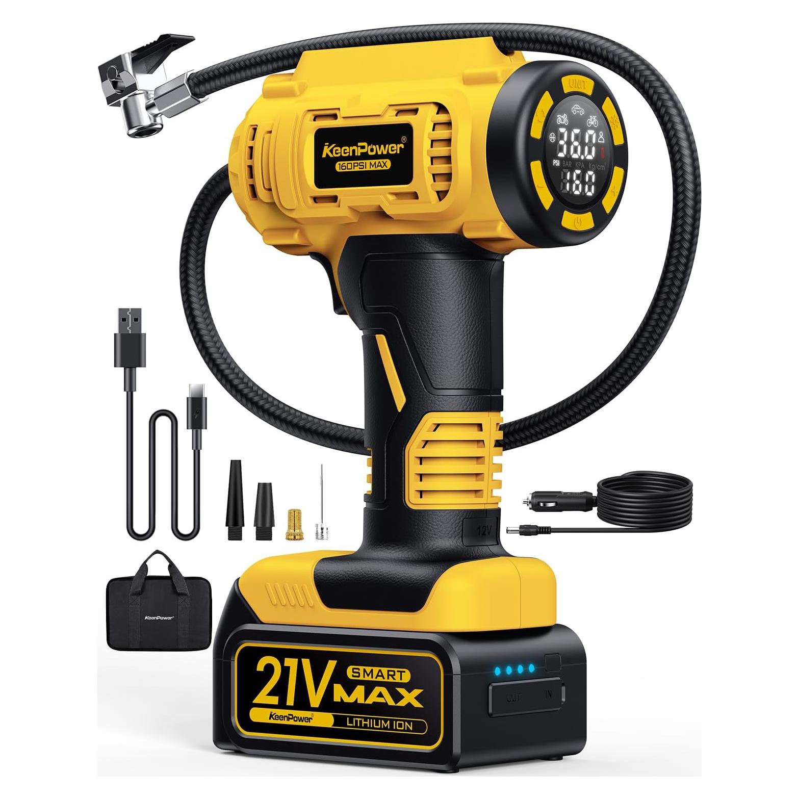 Compresor de Aire Inalámbrico KeenPower CT160 21V 160PSI