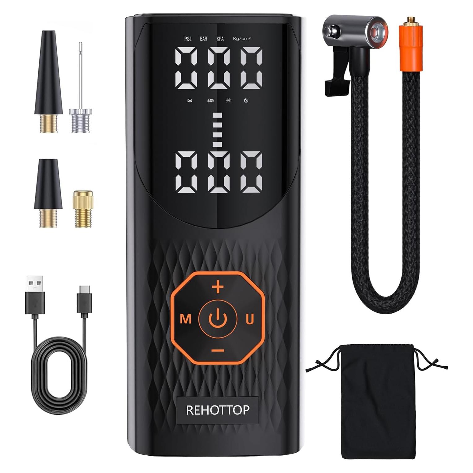 Compresor de Aire Portátil REHOTTOP Q7 160 PSI Inalámbrico