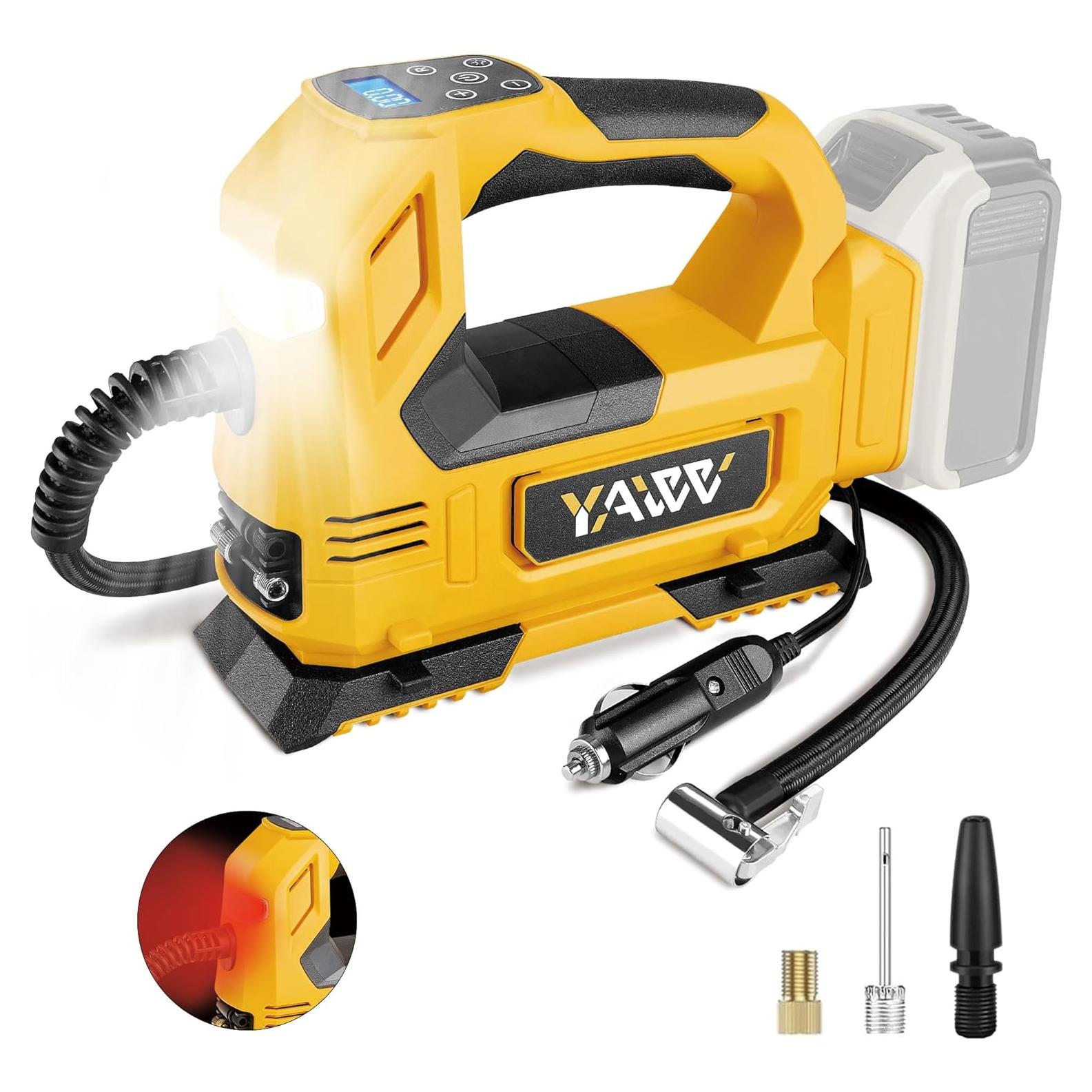 Compresor de Aire Portátil YAWV 20V Max 160PSI con Manómetro