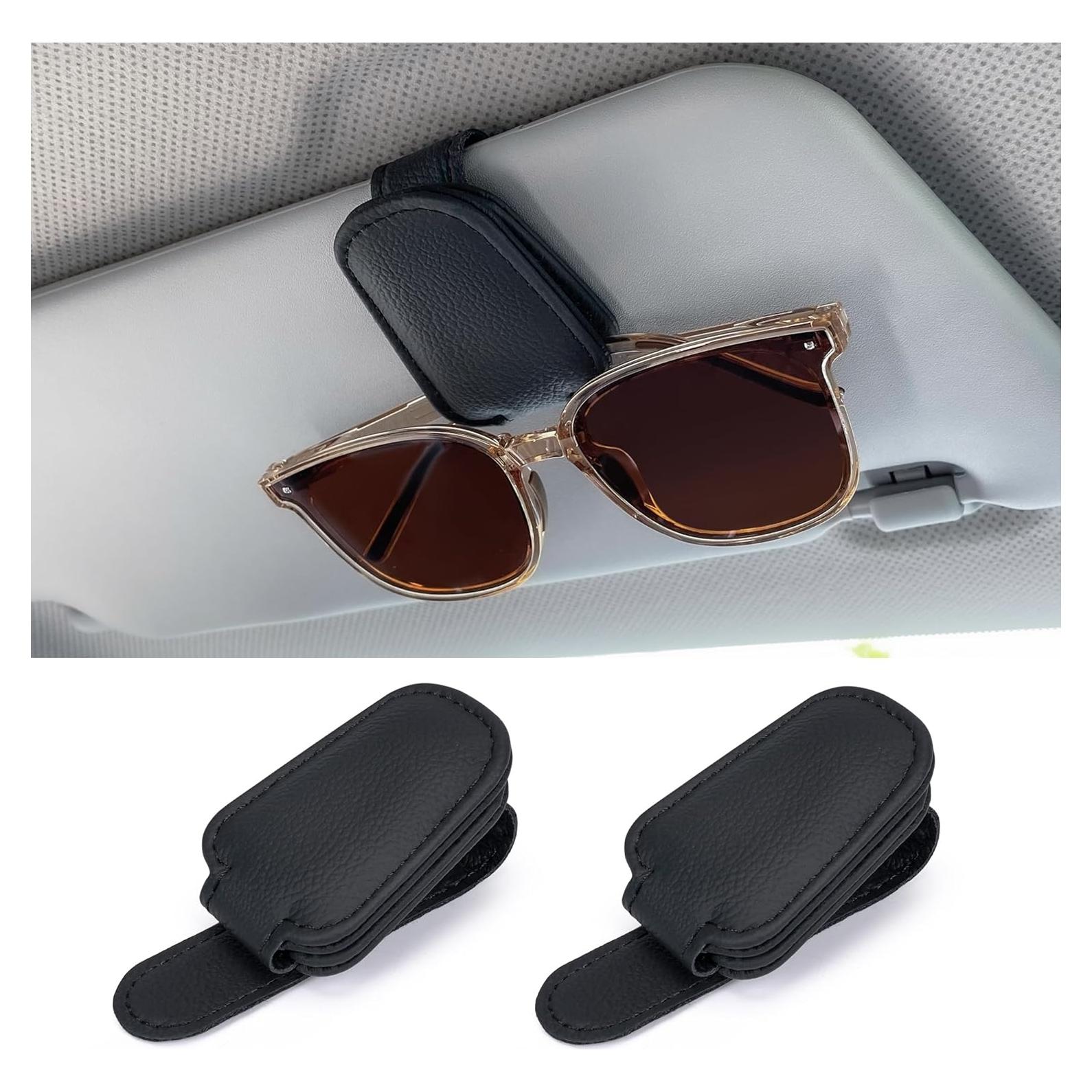 Soportes para Gafas de Sol Shering SH2P - 2 Pack de Cuero Negro