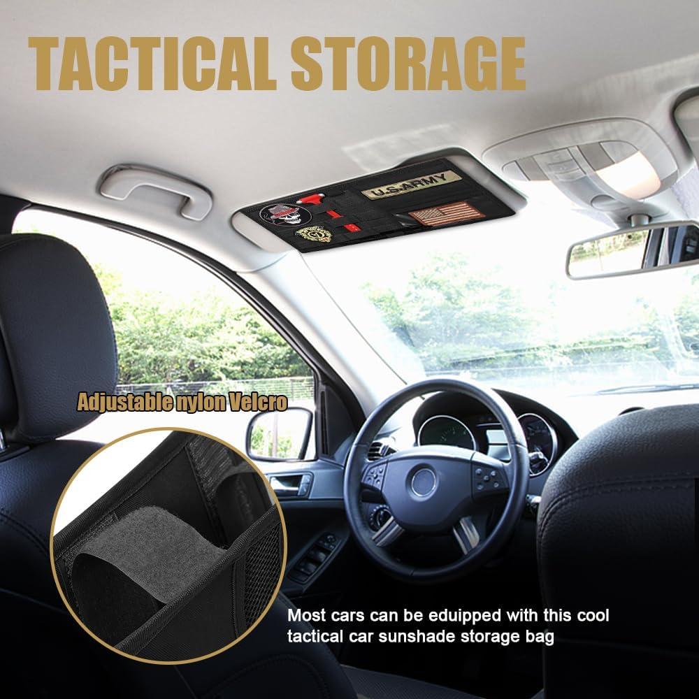 Organizador de Visor Molle QZTYTY para Coche - Negro 35x36cm