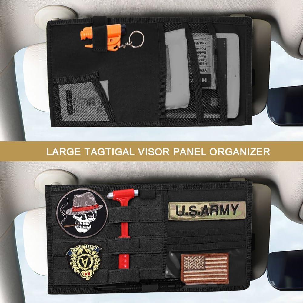 Organizador de Visor Molle QZTYTY para Coche - Negro 35x36cm