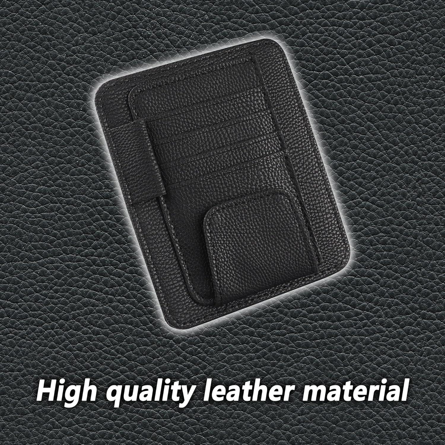 Organizador de Visera de Coche Aokdom Negro con Soporte para Gafas