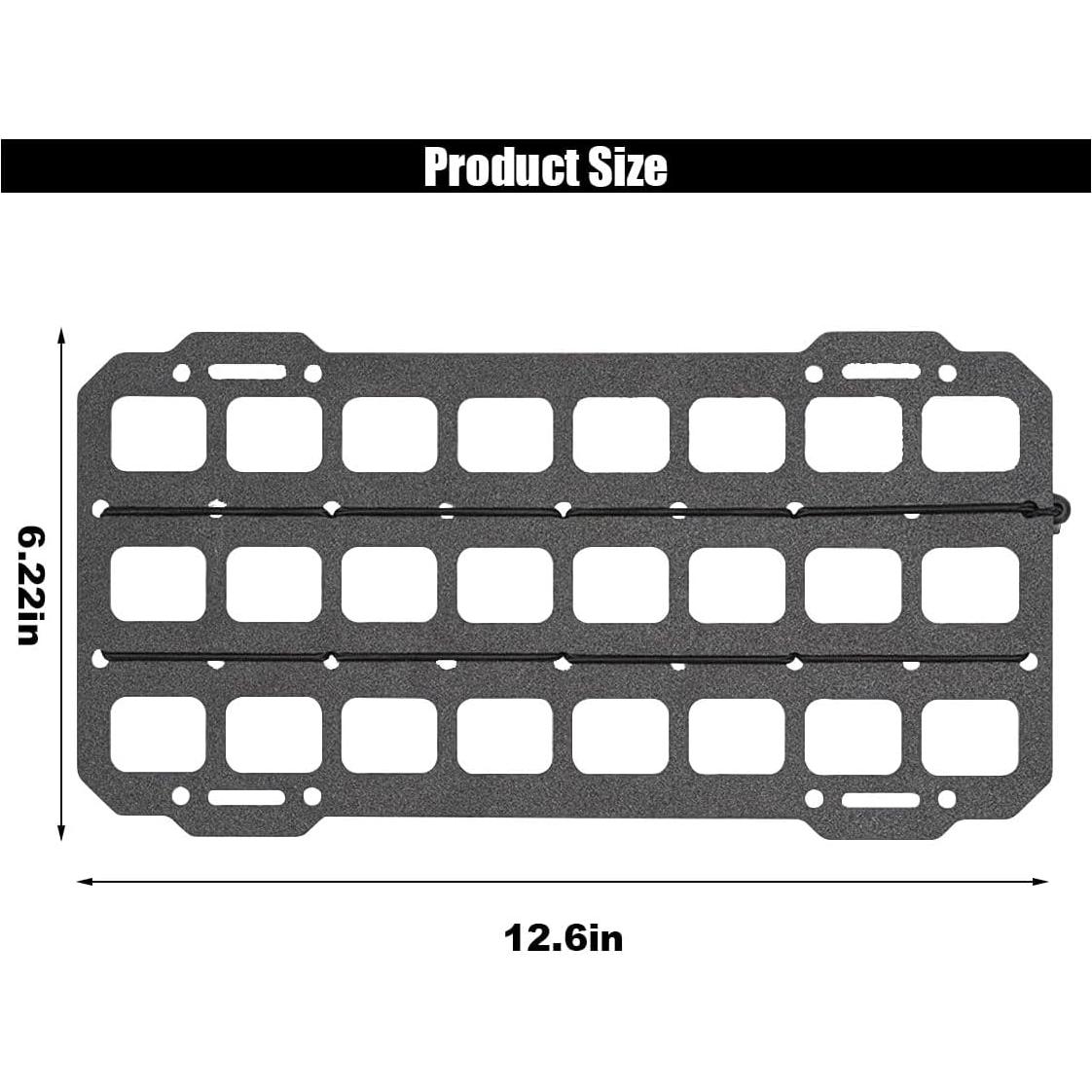Organizador de Visera Solar Táctico SMILFUY Panel MOLLE 32x15cm