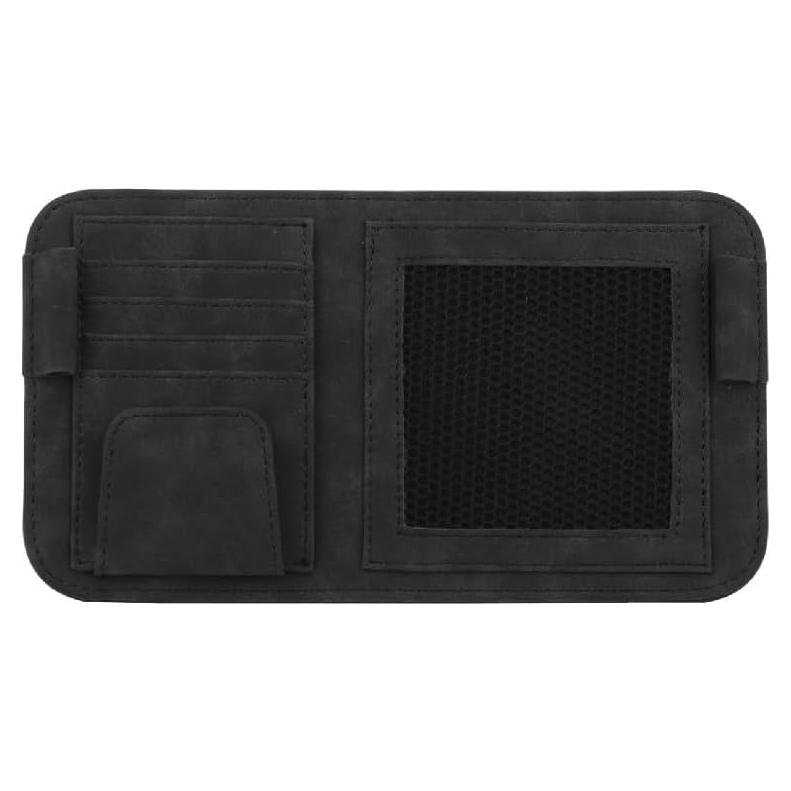 Organizador de Visera de Coche Povtii Negro Multifuncional