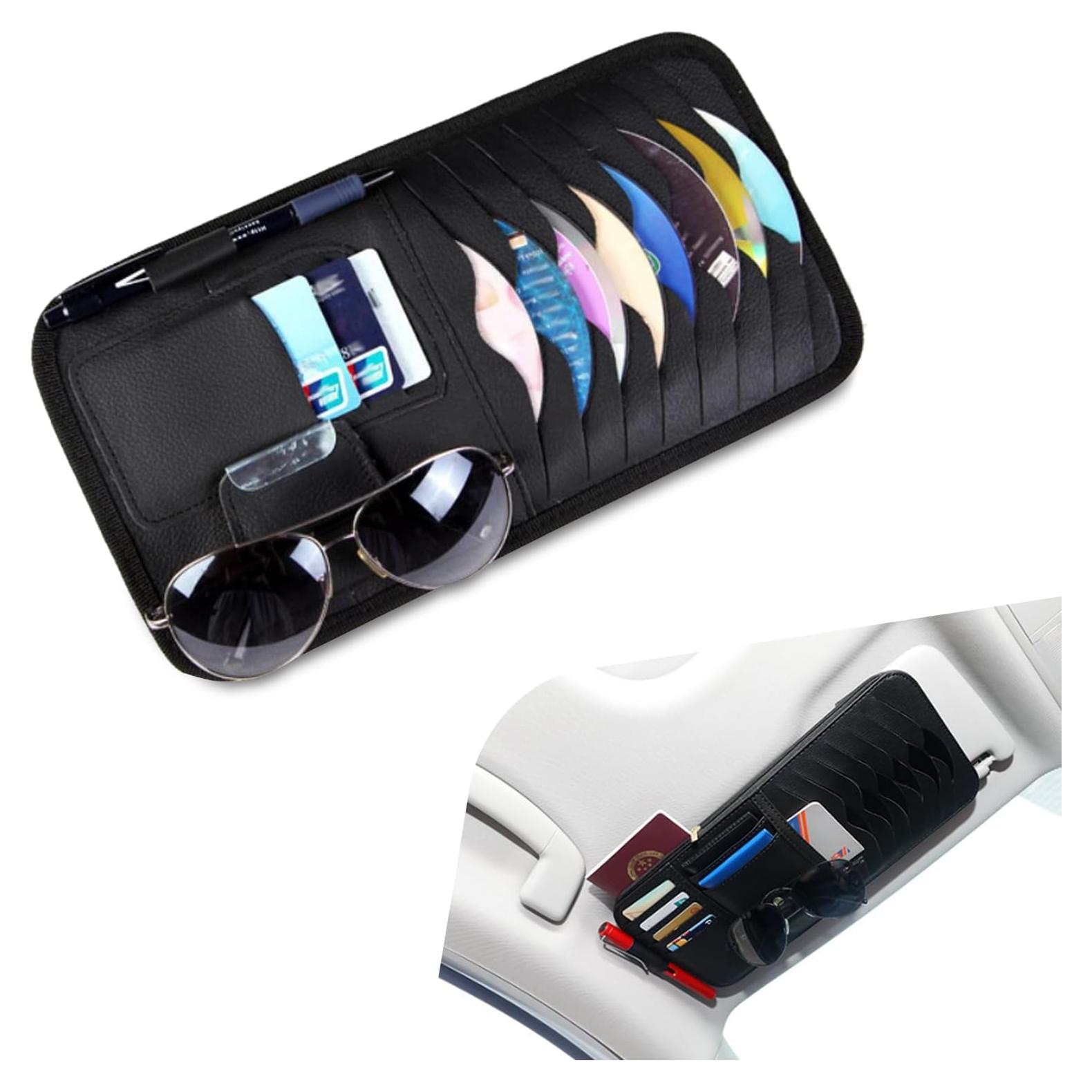 Organizador de Visera para Coche Dawfall - Multi-función Negro