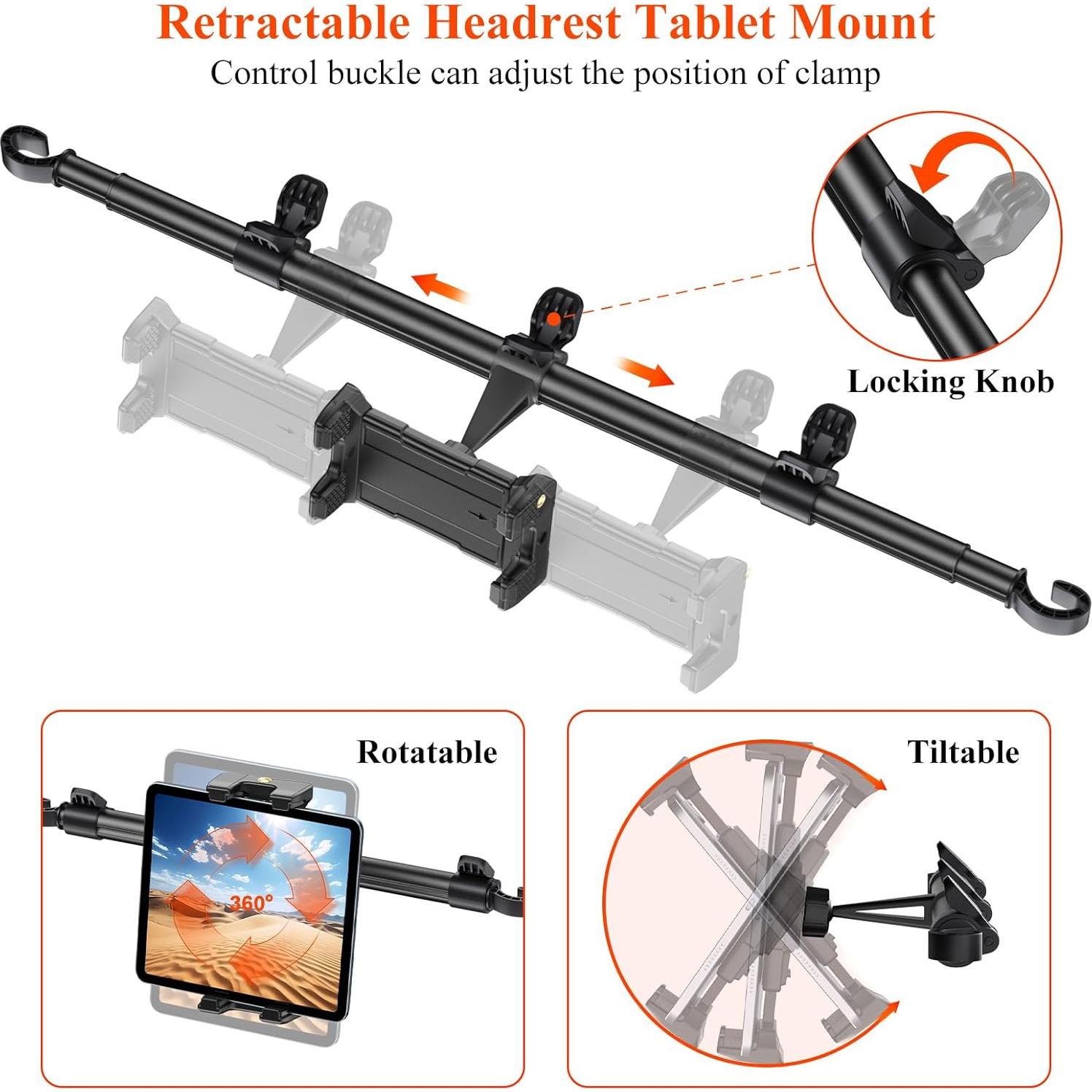 Soporte para Tableta de Coche OHLPRO Ajustable 5-13"