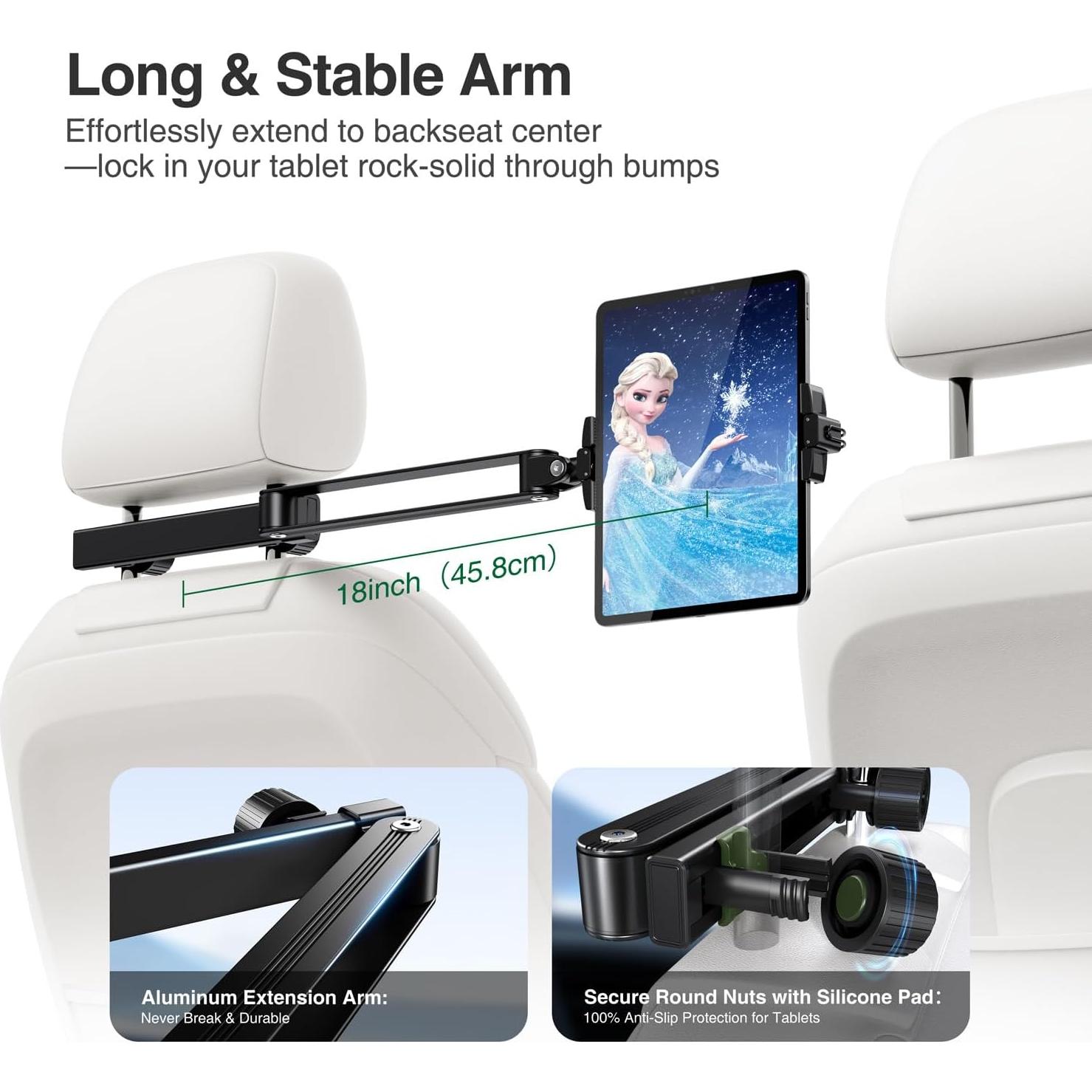 Soporte para Tablet en Reposacabezas Elitehood CH6 - Plegable y Ajustable