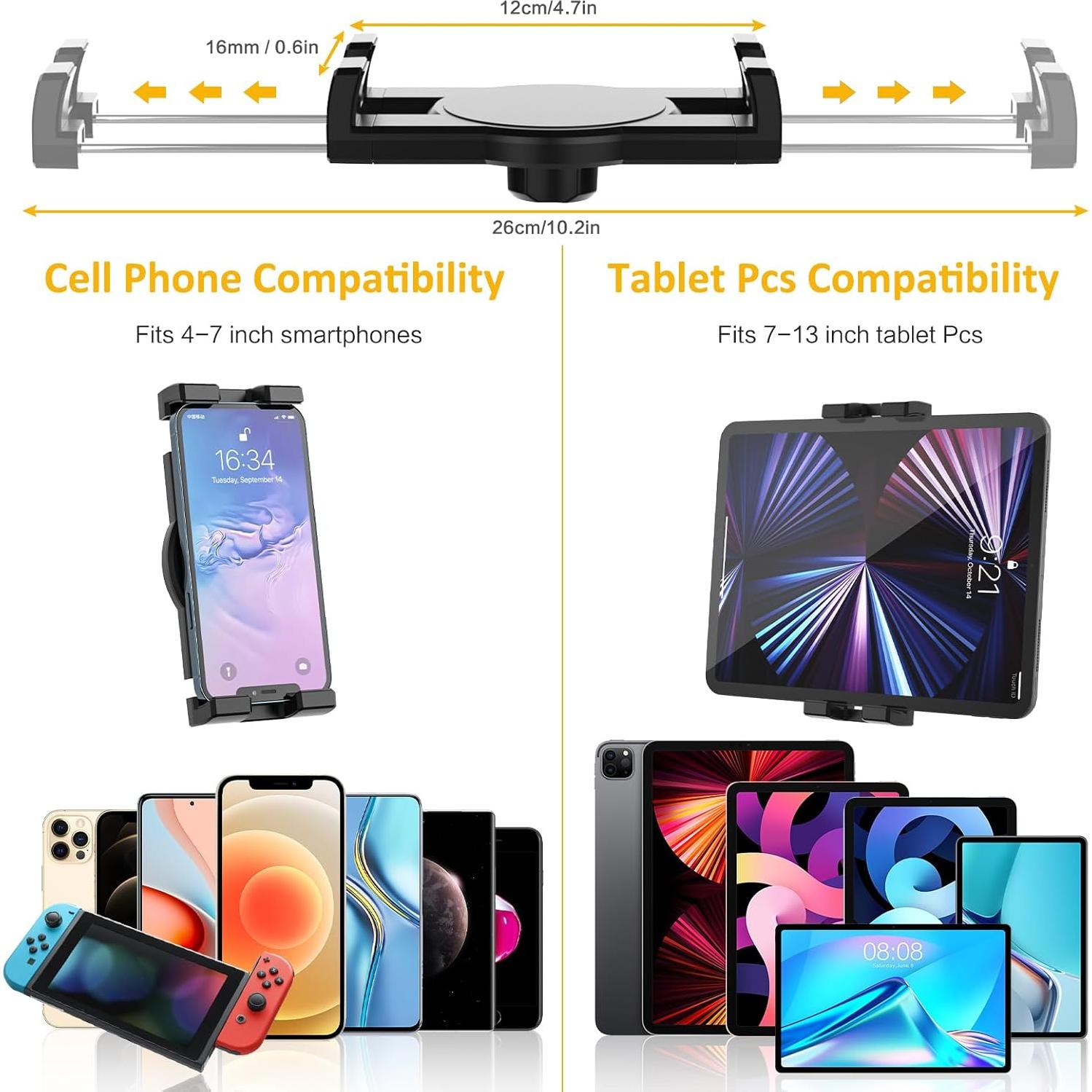 Soporte para Tableta en Reposacabezas YOOZ Negro Universal