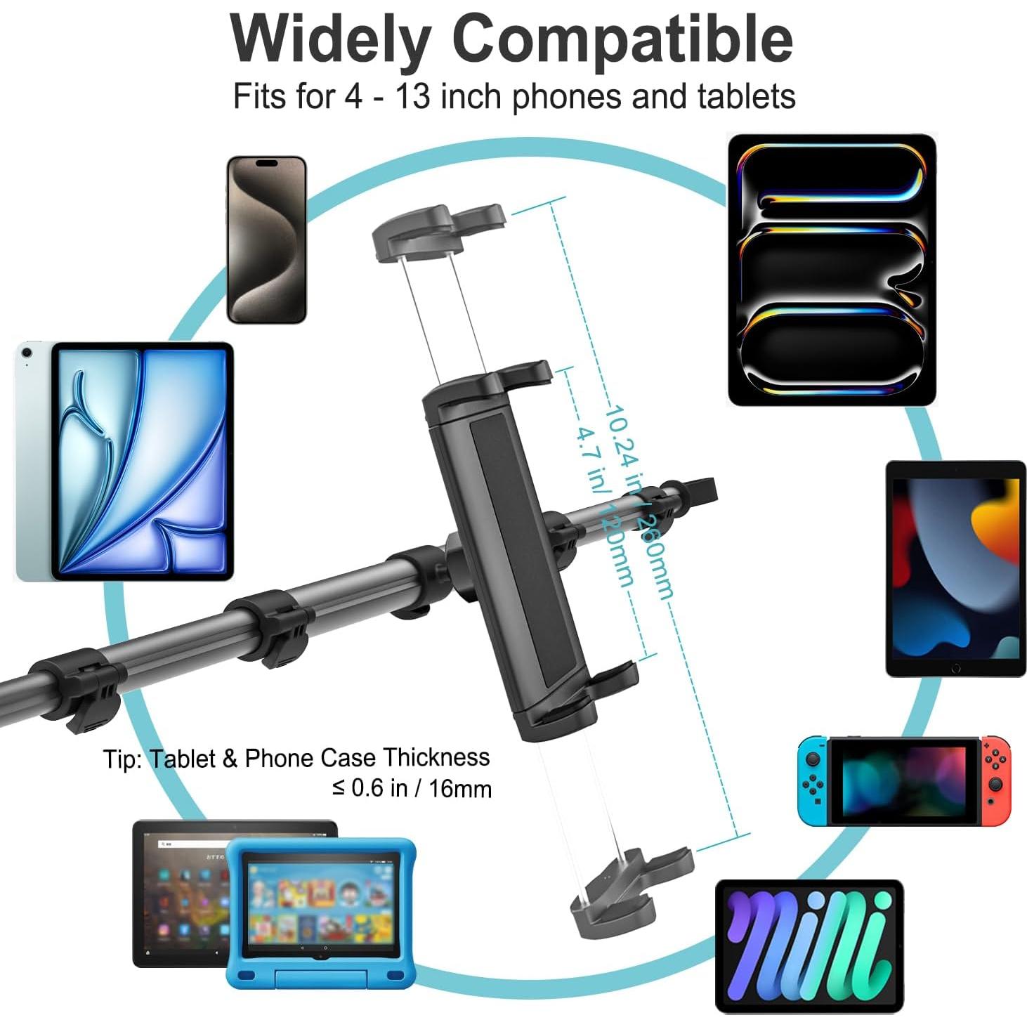 Soporte para Tableta en Reposacabezas Dosvsi - Brazo Extensible 82.8 cm