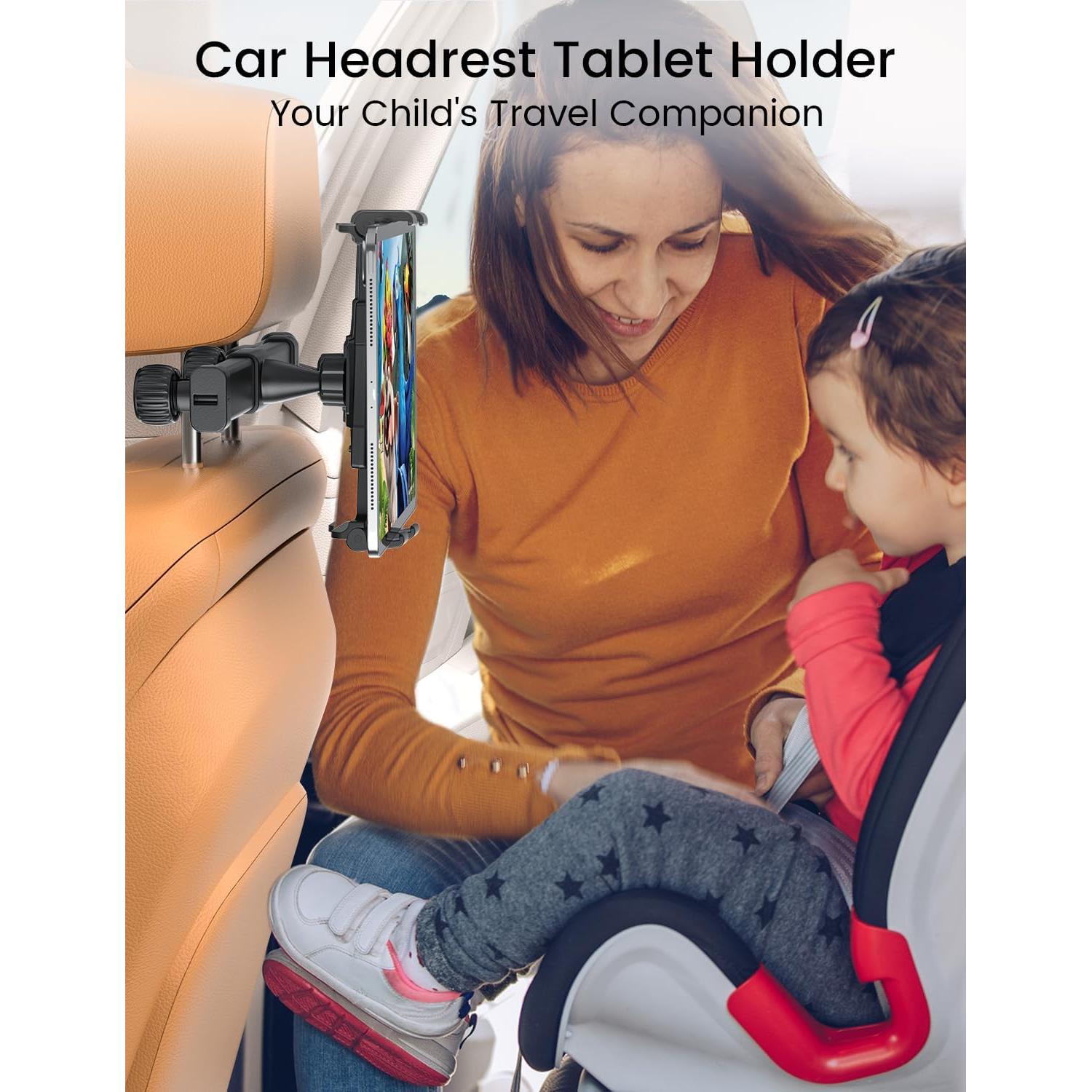 Soporte para Tableta OHLPRO en Reposacabezas de Coche 4.4-16.4 cm