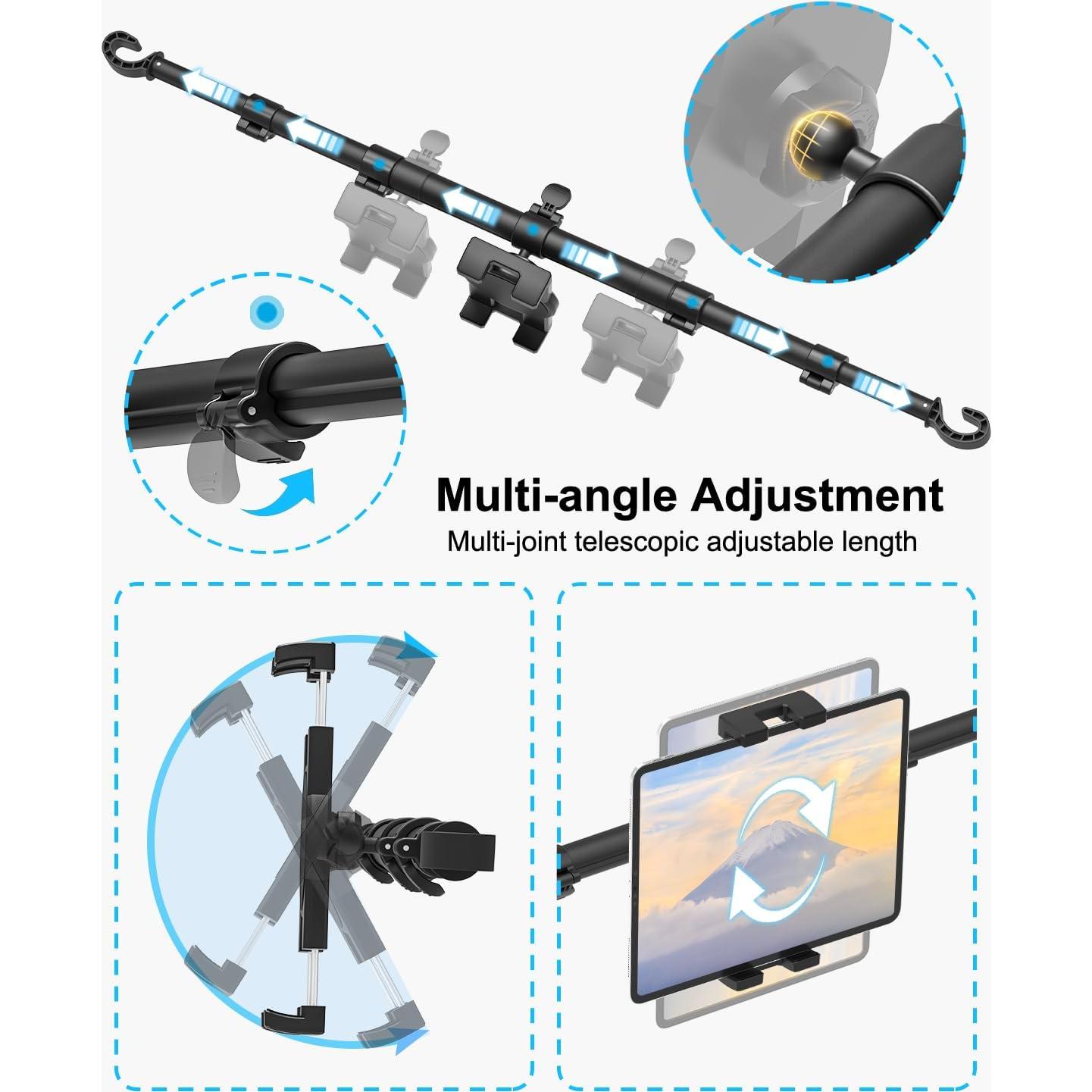 Soporte para Tablet en Reposacabezas Woleyi - Ajustable 4-13"